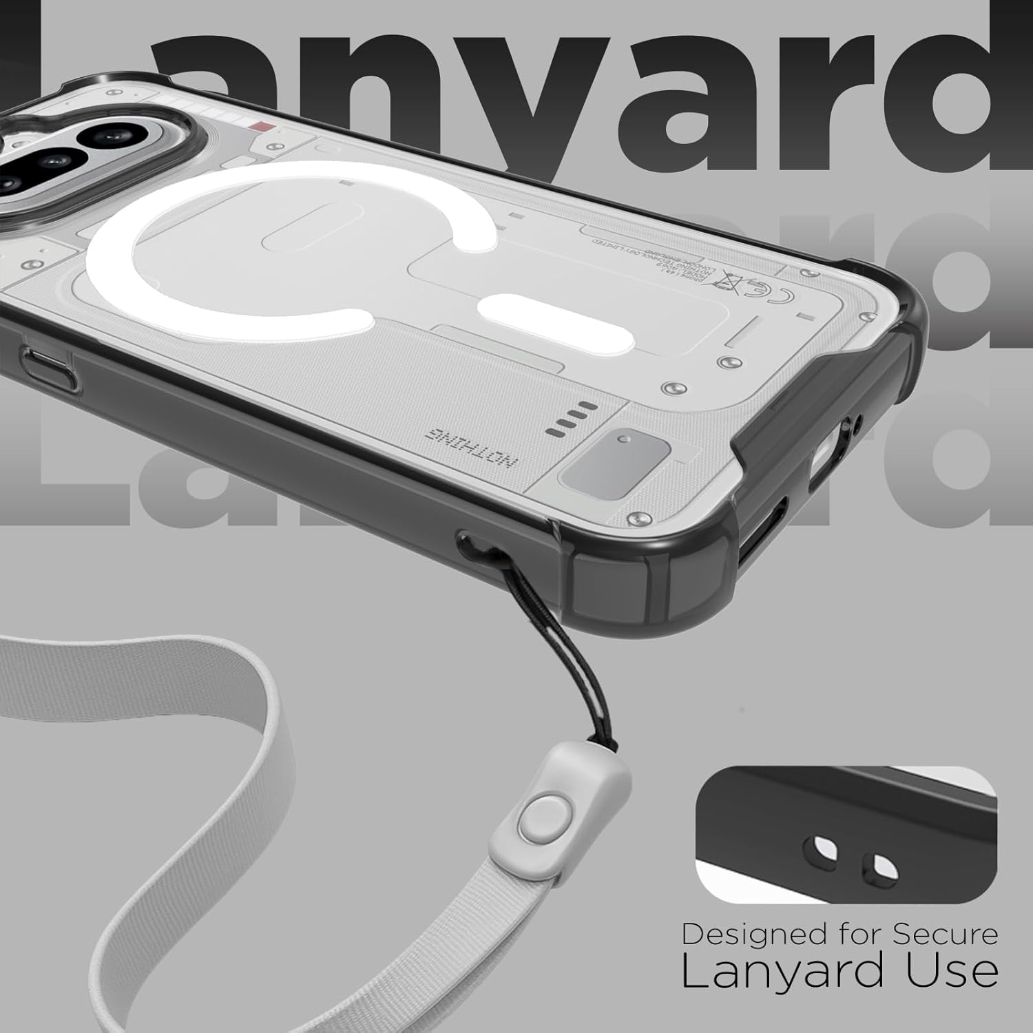 Nothing Phone 4a Back Cover Case | Clear Hybrid - Smoke White Magnetic