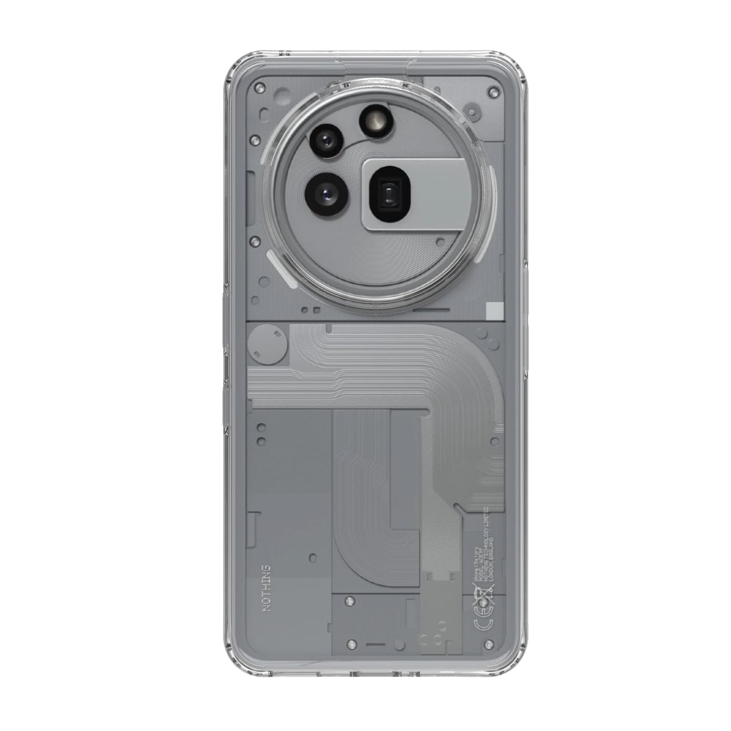 Nothing Phone 3a Pro Back Cover Case | Clear Hybrid - Matte Black