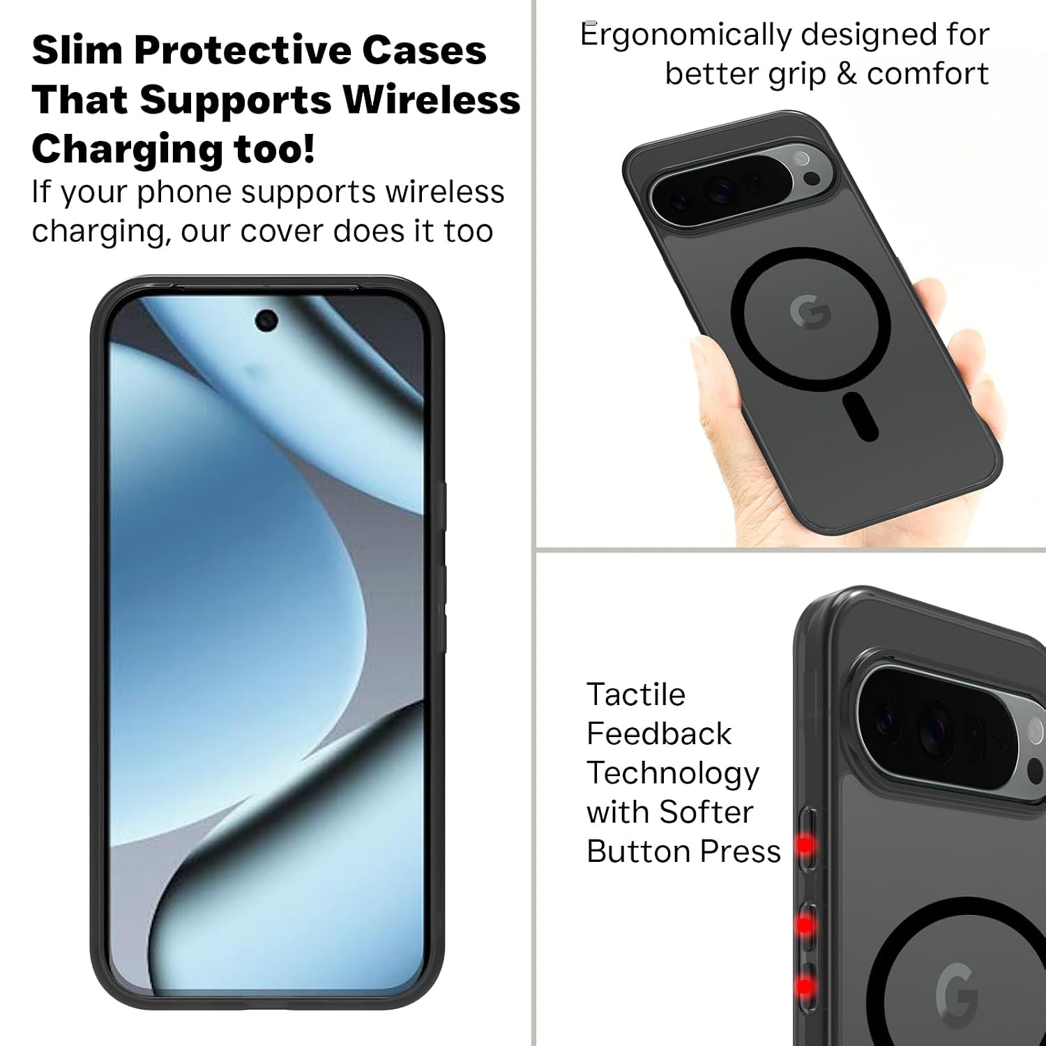 Google Pixel 10 Pro XL  Back Cover Case | Clear Hybrid - Clear Magnetic