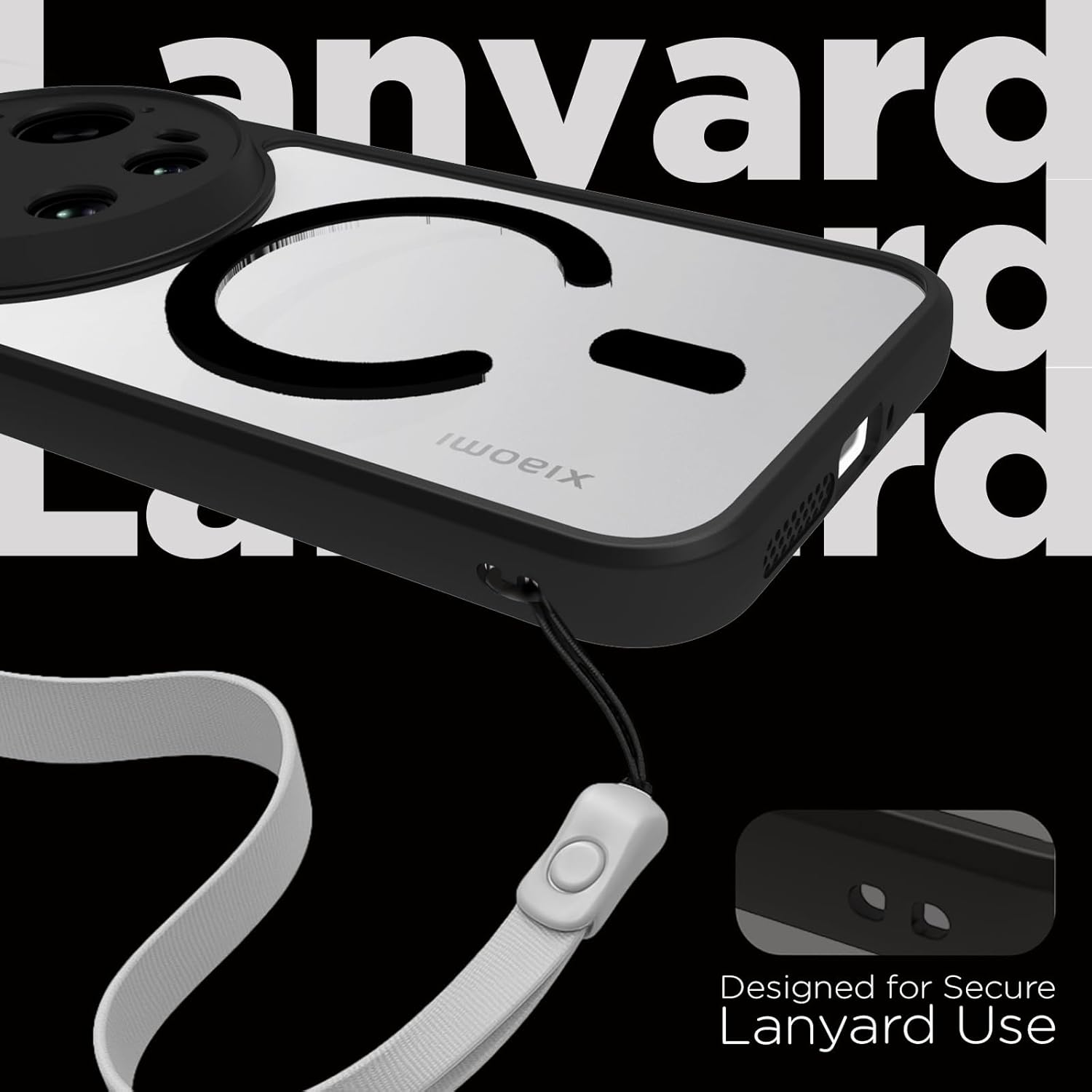 Xiaomi 17 Ultra Back Cover Case | Clear Hybrid - Clear Black Magnetic