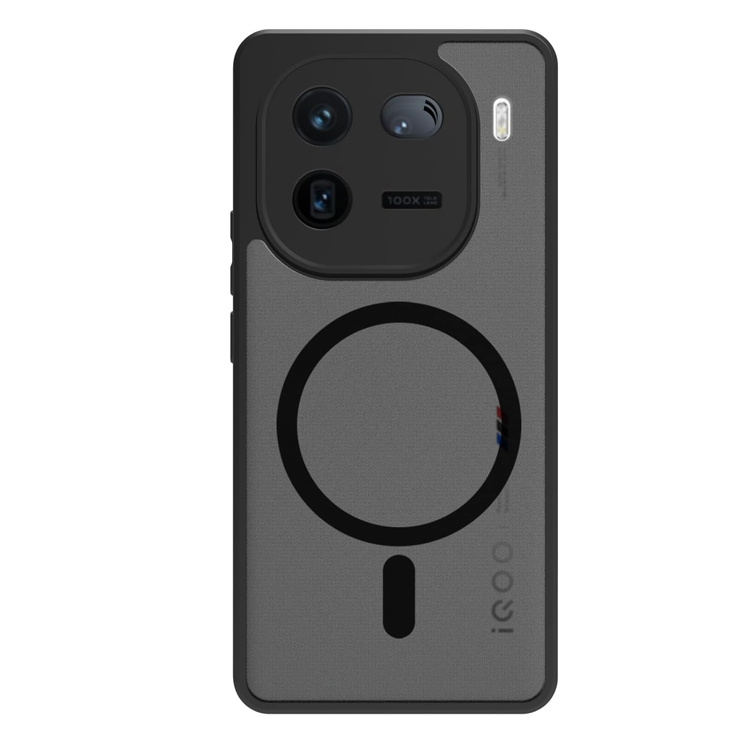 iQOO 12 5G Back Cover Case | Sleek Hybrid - Matte Black Magnetic