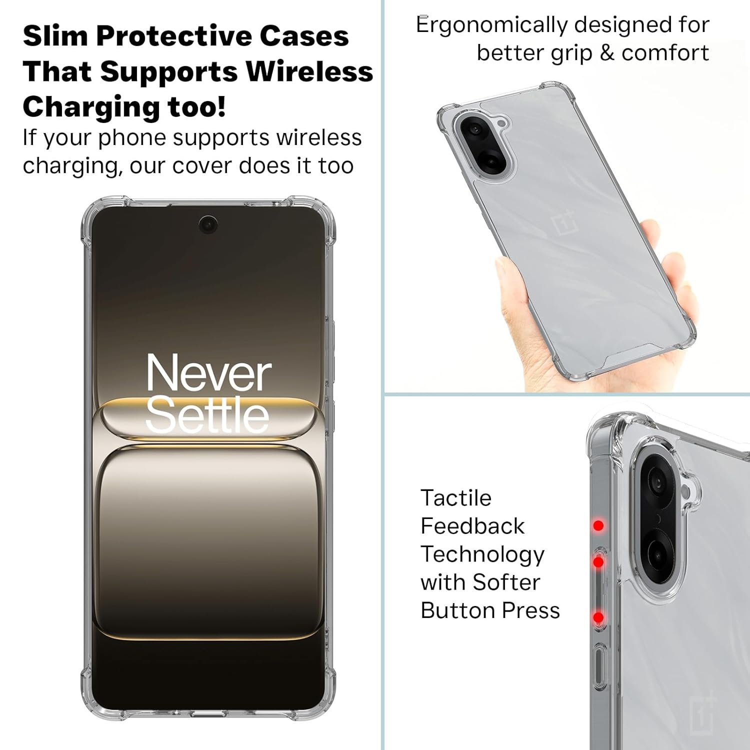 OnePlus Nord CE 5 5G Back Cover Case | Clear Hybrid - Clear
