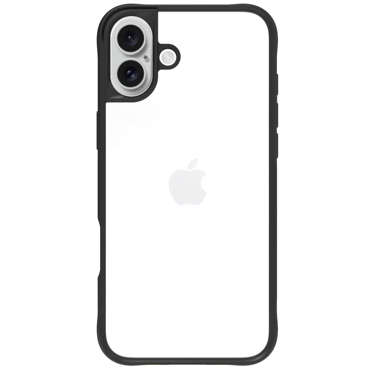 iPhone 16 Plus Back Cover Case | Tough Hybrid - Clear Black