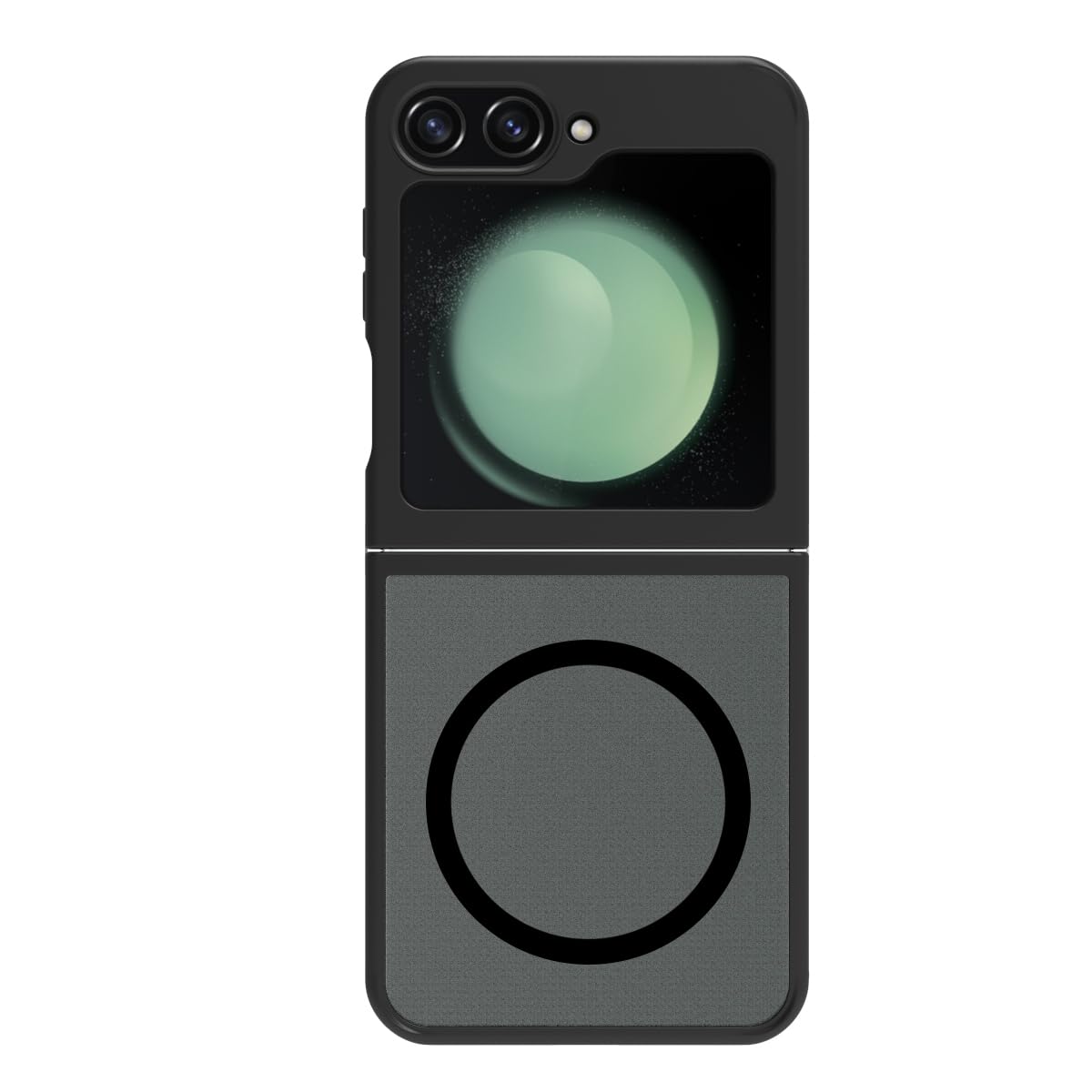 Samsung Galaxy Z Flip 5 Back Cover Case | Sleek Hybrid - Matte Black Magnetic