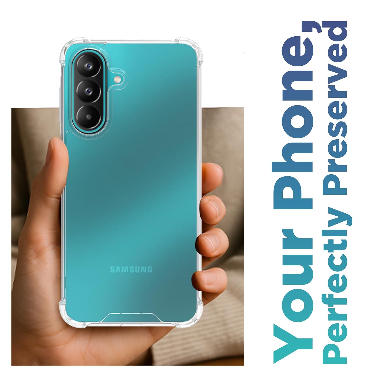 Samsung Galaxy M47 Back Cover Case | Clear Hybrid - Clear