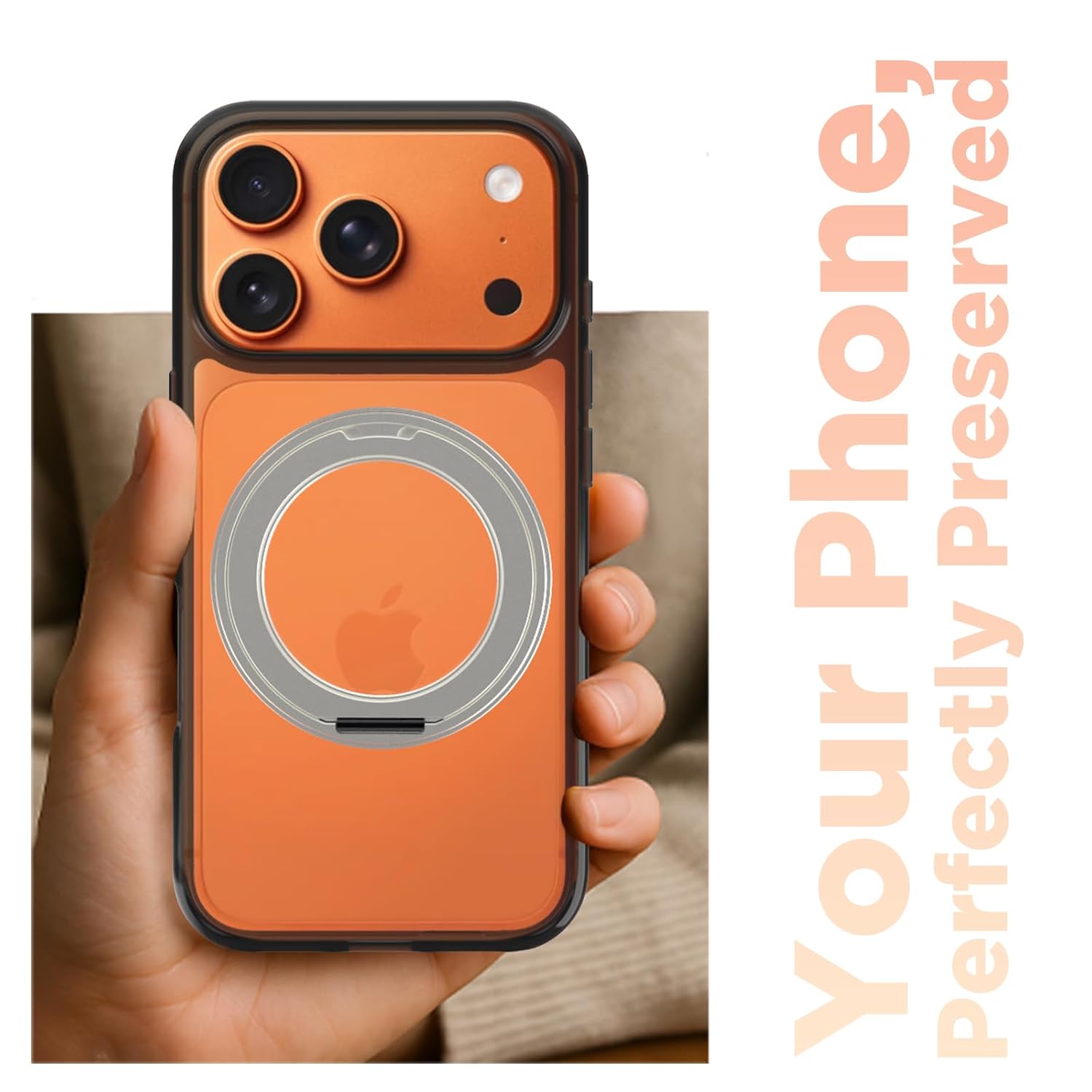 iPhone 17 Pro Back Cover Case | Clear Hybrid - Clear Smoke Magnetic