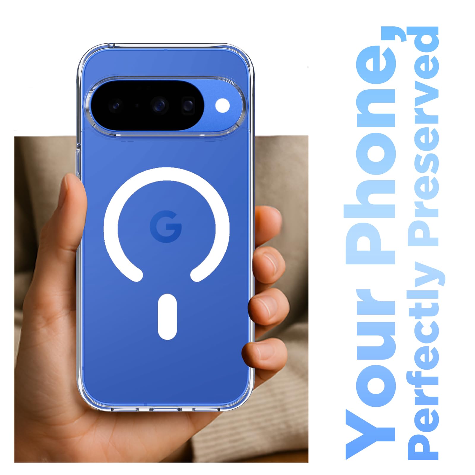 Google Pixel 10 / Pixel 10 Pro Back Cover Case | Clear Hybrid - Clear Smoke Magnetic