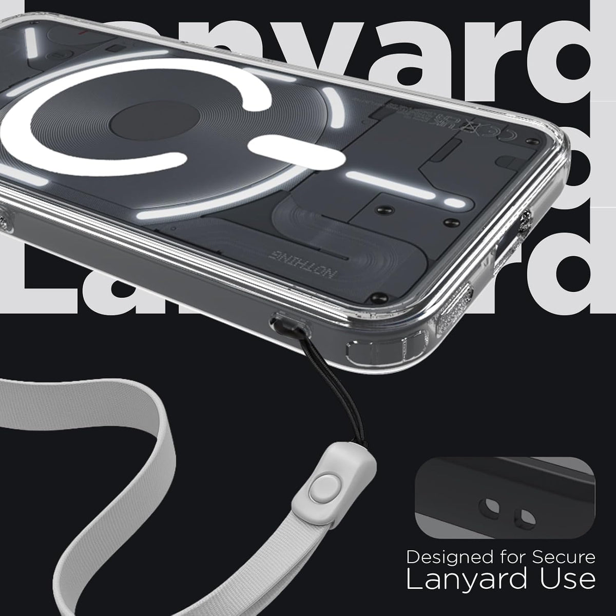 Nothing Phone 2 Back Cover Case | Clear Hybrid - Clear Smoke Magnetic