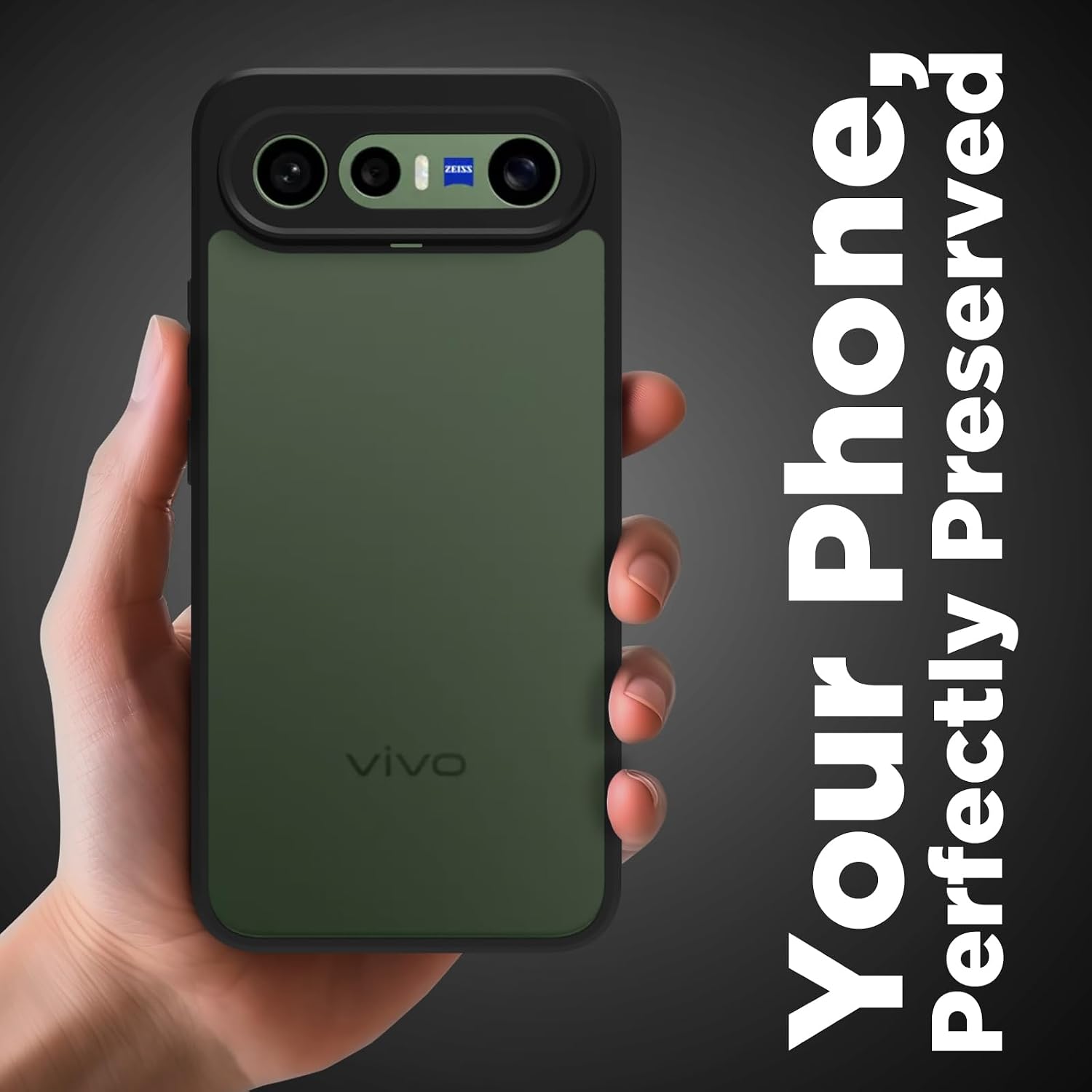 Vivo X300 FE Back Cover Case | Sleek Hybrid - Matte Black