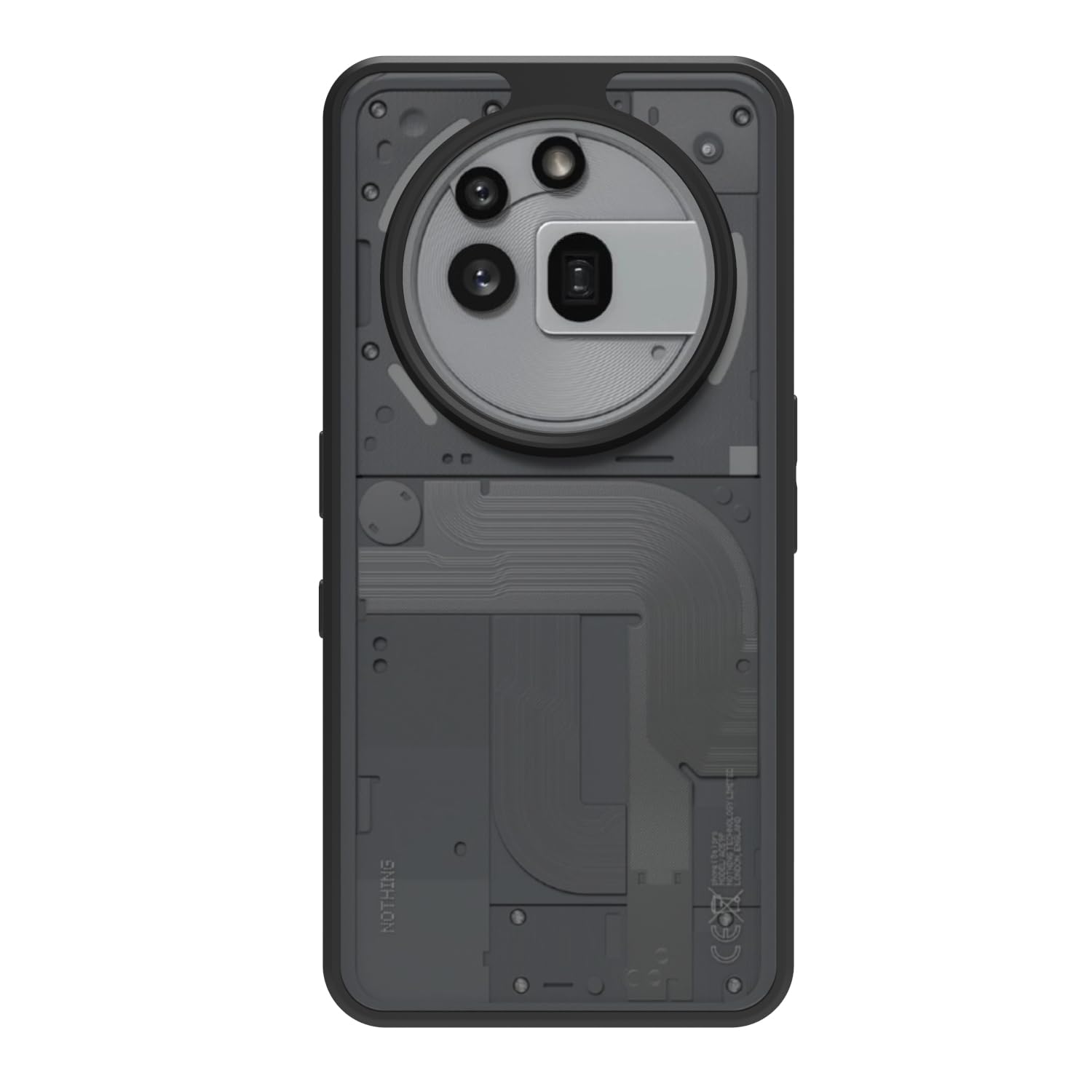 Nothing Phone 3a Pro Back Cover Case | Sleek Hybrid - Matte Black