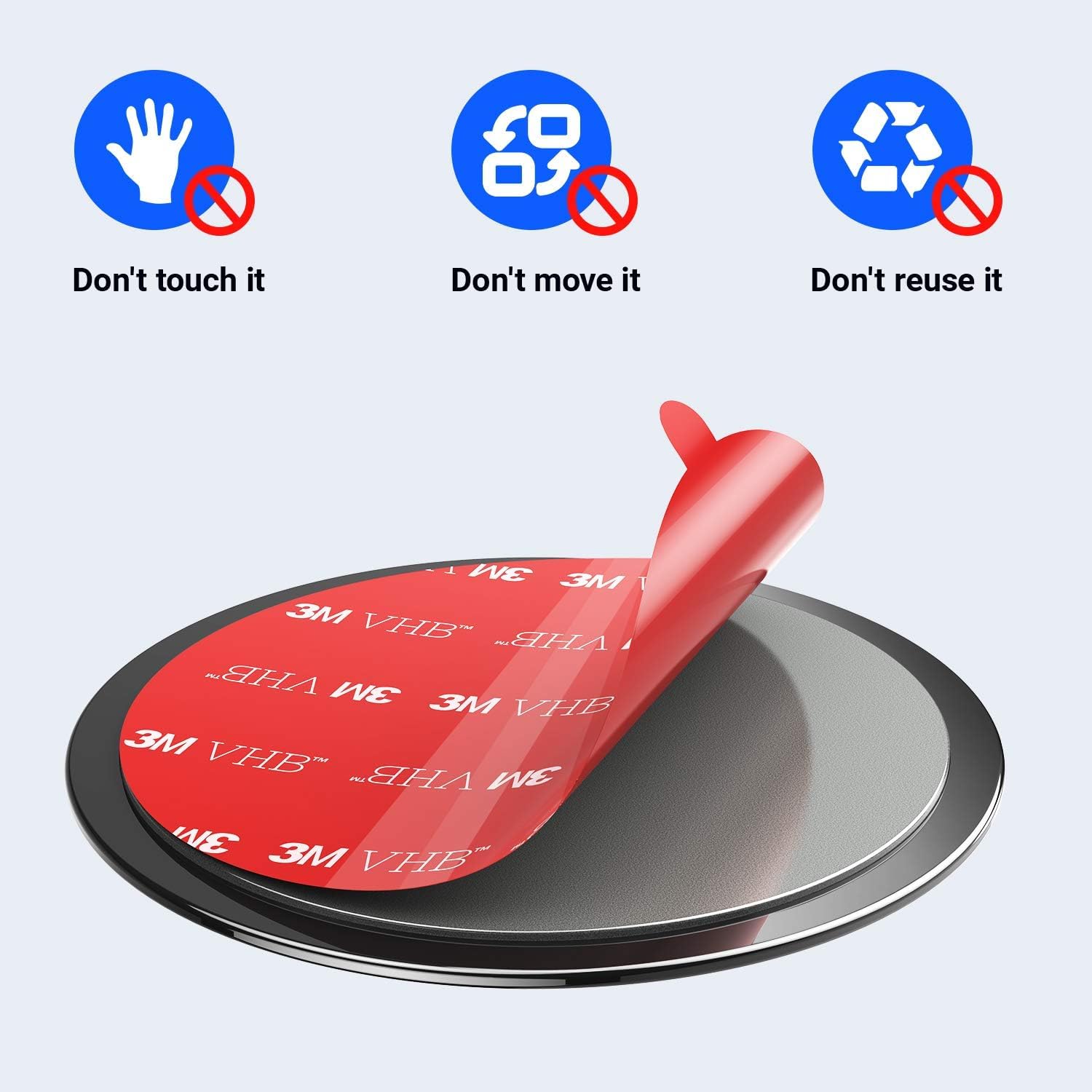 Dashboard Mounting Disk | Sticky Pad for Suction Holders (Pack of 3)