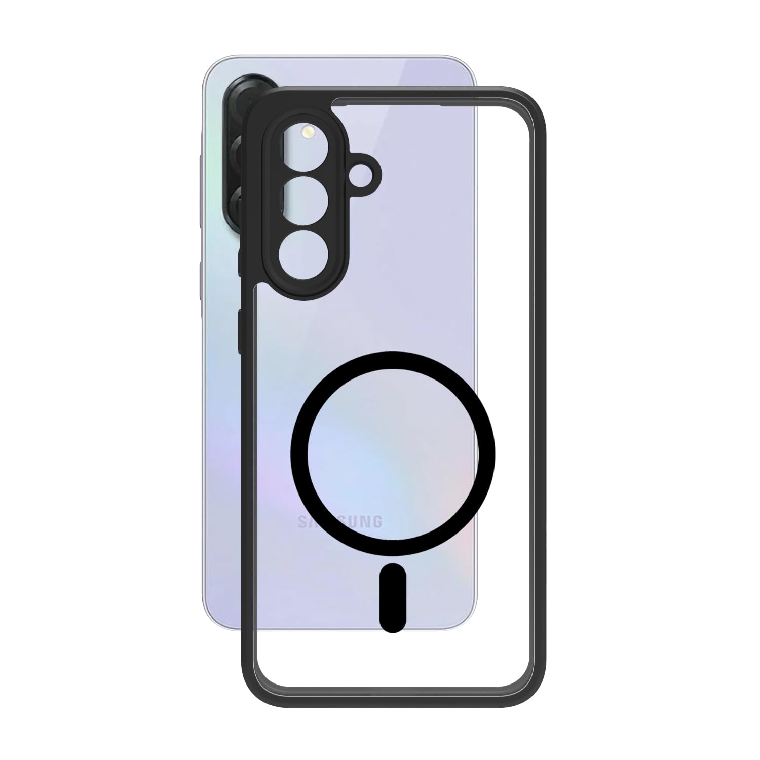 Samsung Galaxy A36 Back Cover Case | Sleek Hybrid - Clear Black Magnetic