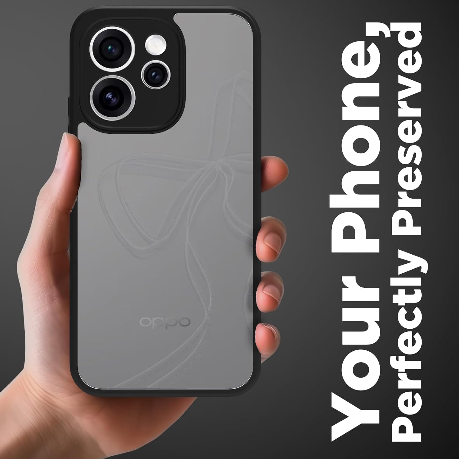 Oppo Reno 15 Pro Mini 5G Back Cover Case | Sleek Hybrid - Matte Black