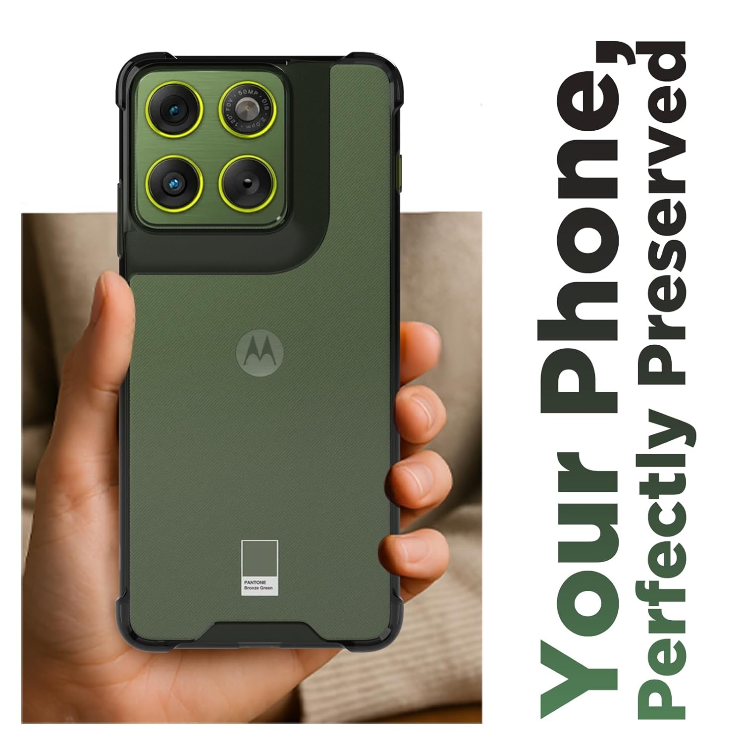 Moto Edge 70 5G Back Cover Case | Clear Hybrid - Clear Smoke