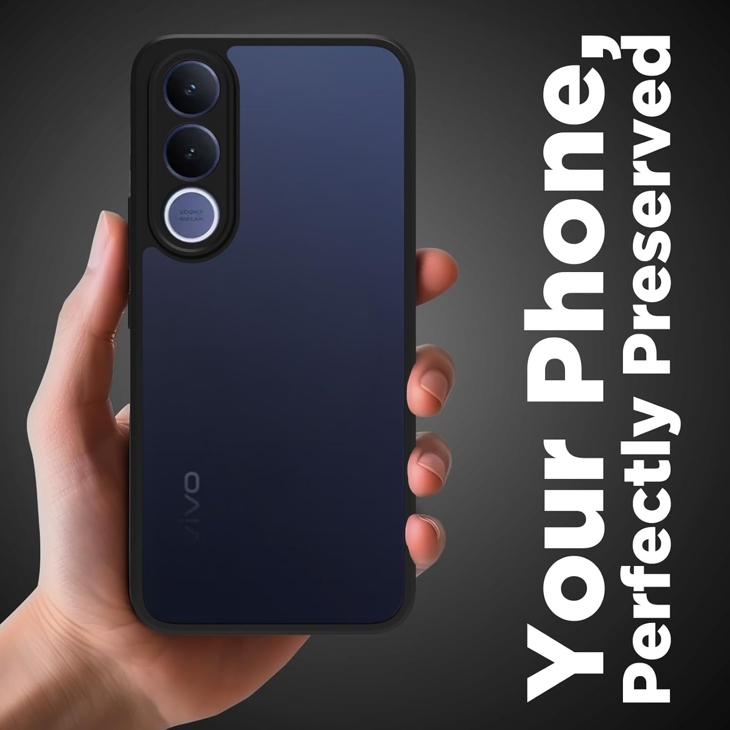 Vivo V70 FE Back Cover Case | Sleek Hybrid - Matte Black