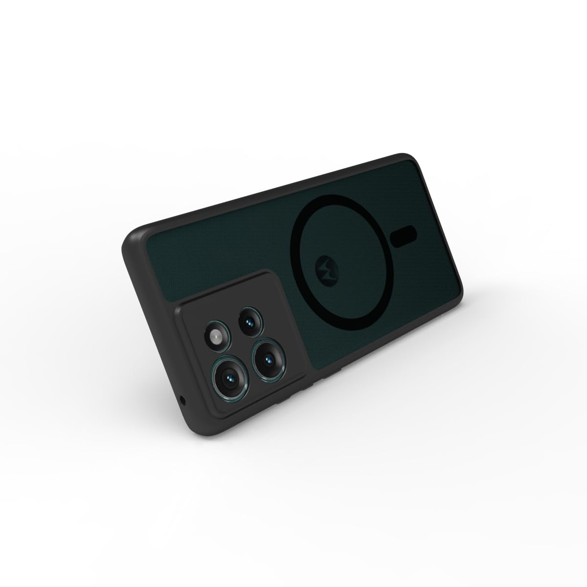 Motorola Edge 50 Back Cover Case | Sleek Hybrid - Matte Black Magnetic