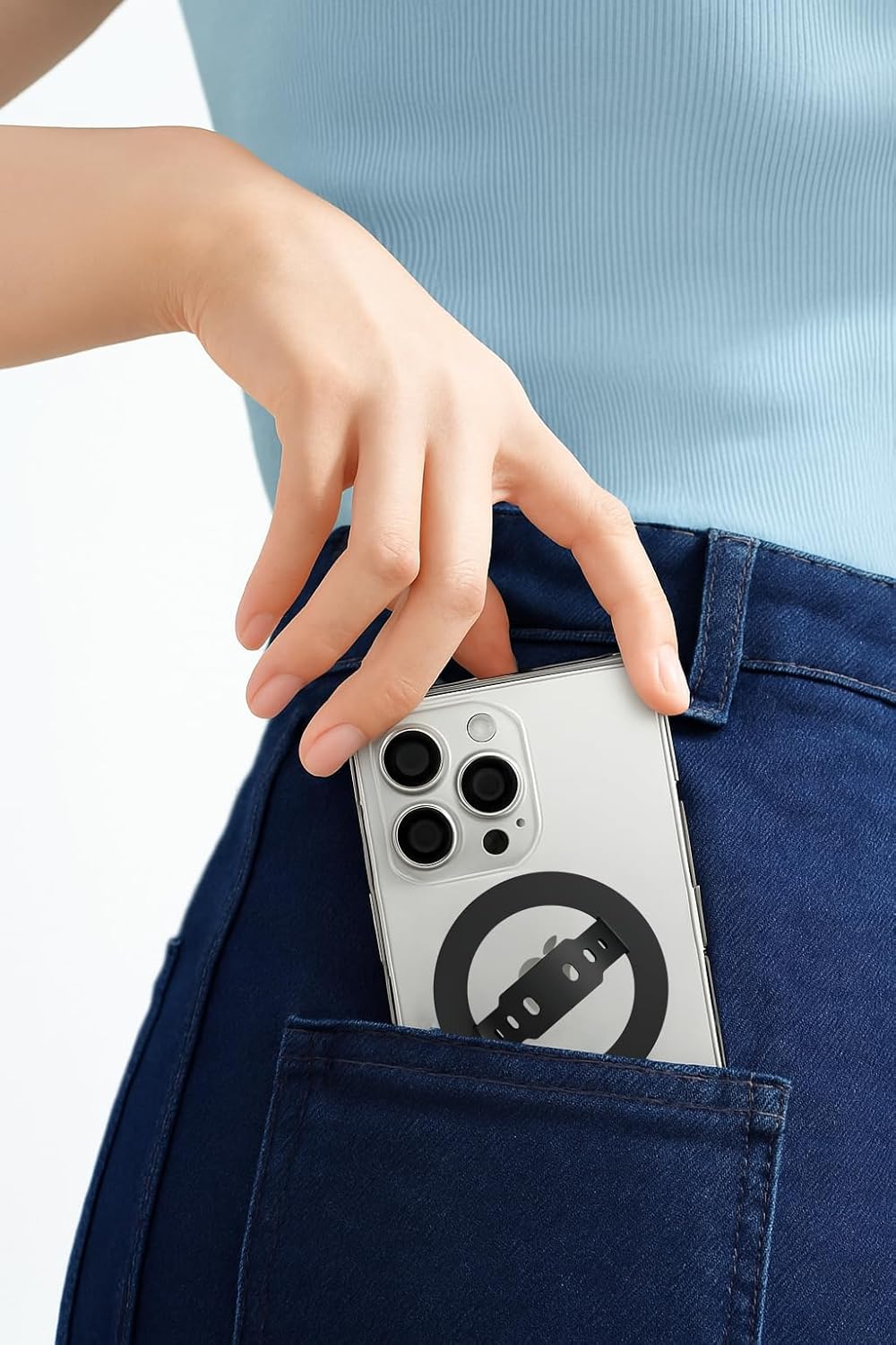 Magnetic Phone Grip | Silicone Finger Loop - Silcy Black