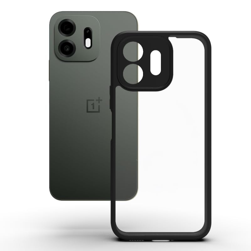 OnePlus N6 Back Cover Case | Sleek Hybrid - Clear Black