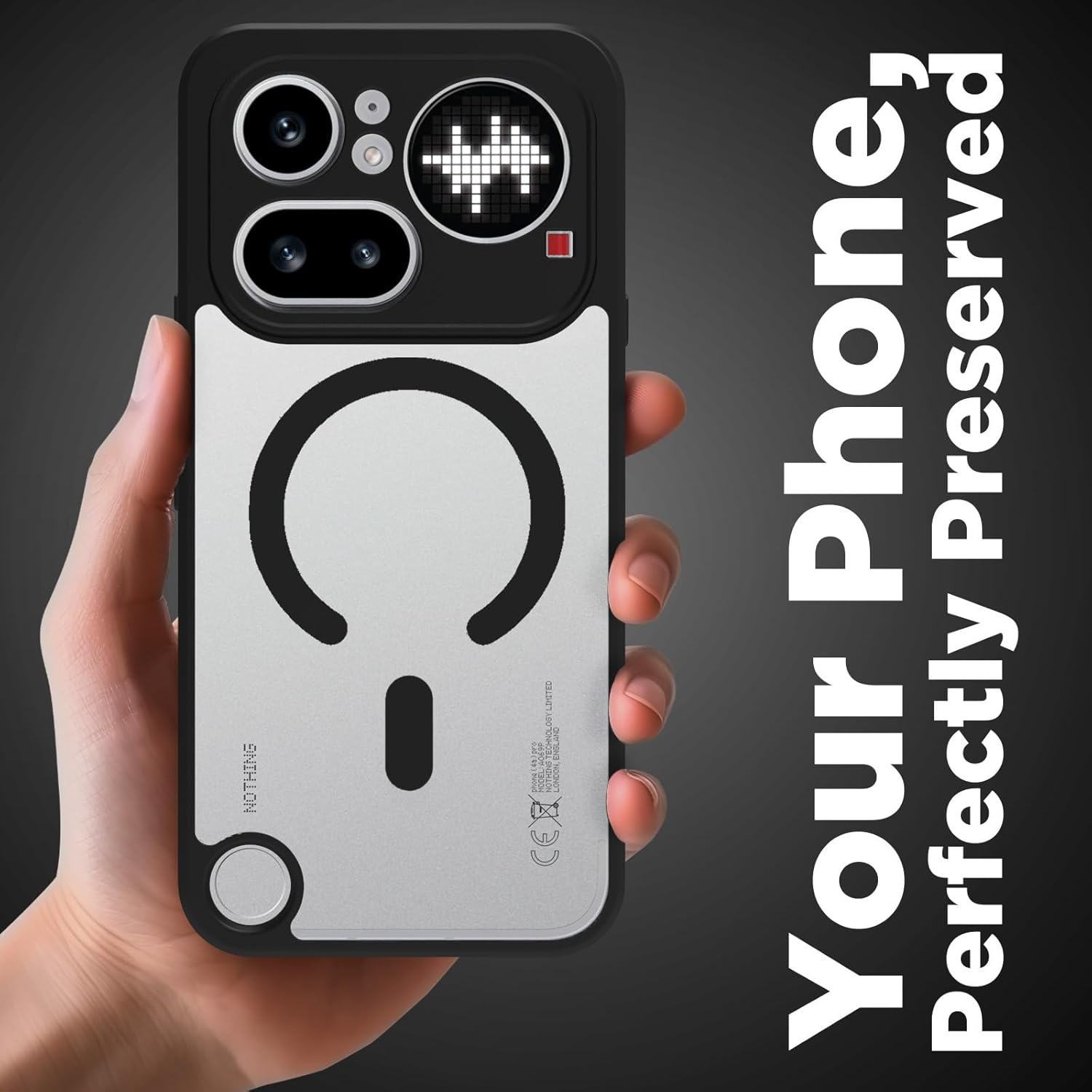 Nothing Phone 4a Pro 5G Back Cover Case | Sleek Hybrid - Clear Black Magnetic