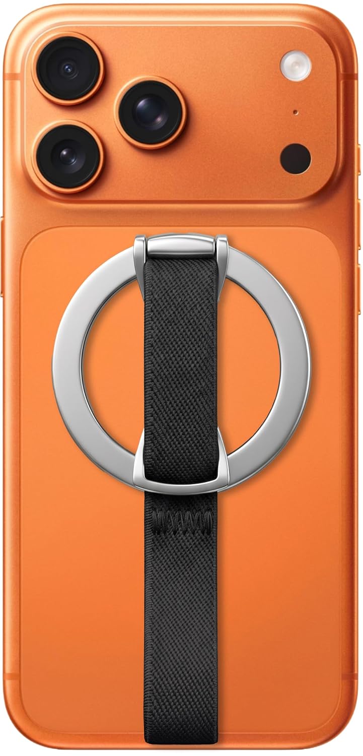 Magnetic Phone Grip & Stand | 2-in-1  Finger Strap - Silver