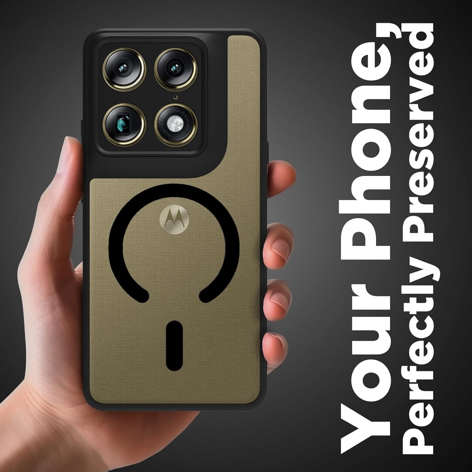 Motorola Signature Back Cover Case | Clear Hybrid - Clear Black Magnetic