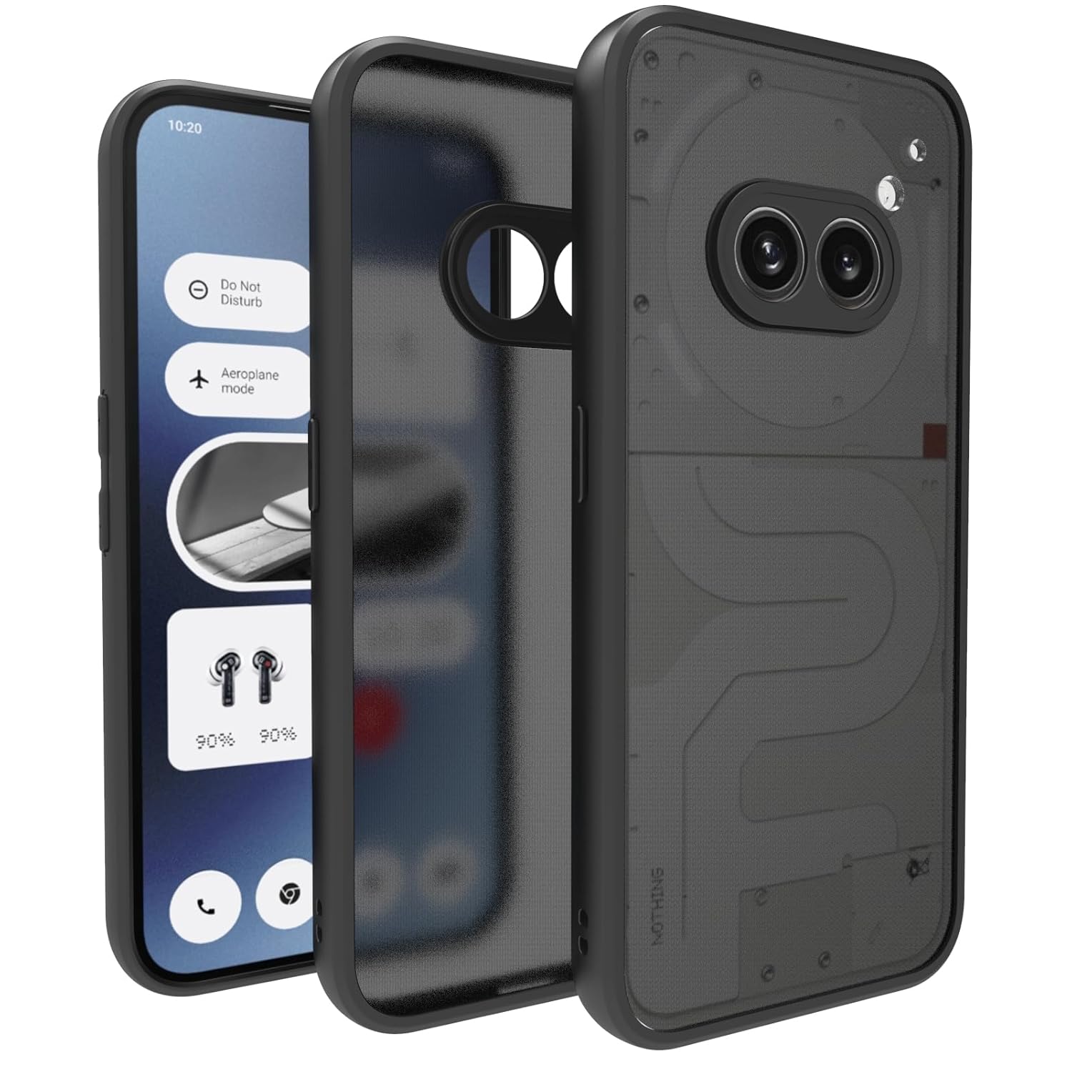 Nothing Phone 2A / Phone 2A Plus Back Cover Case | Sleek Hybrid - Matte Black
