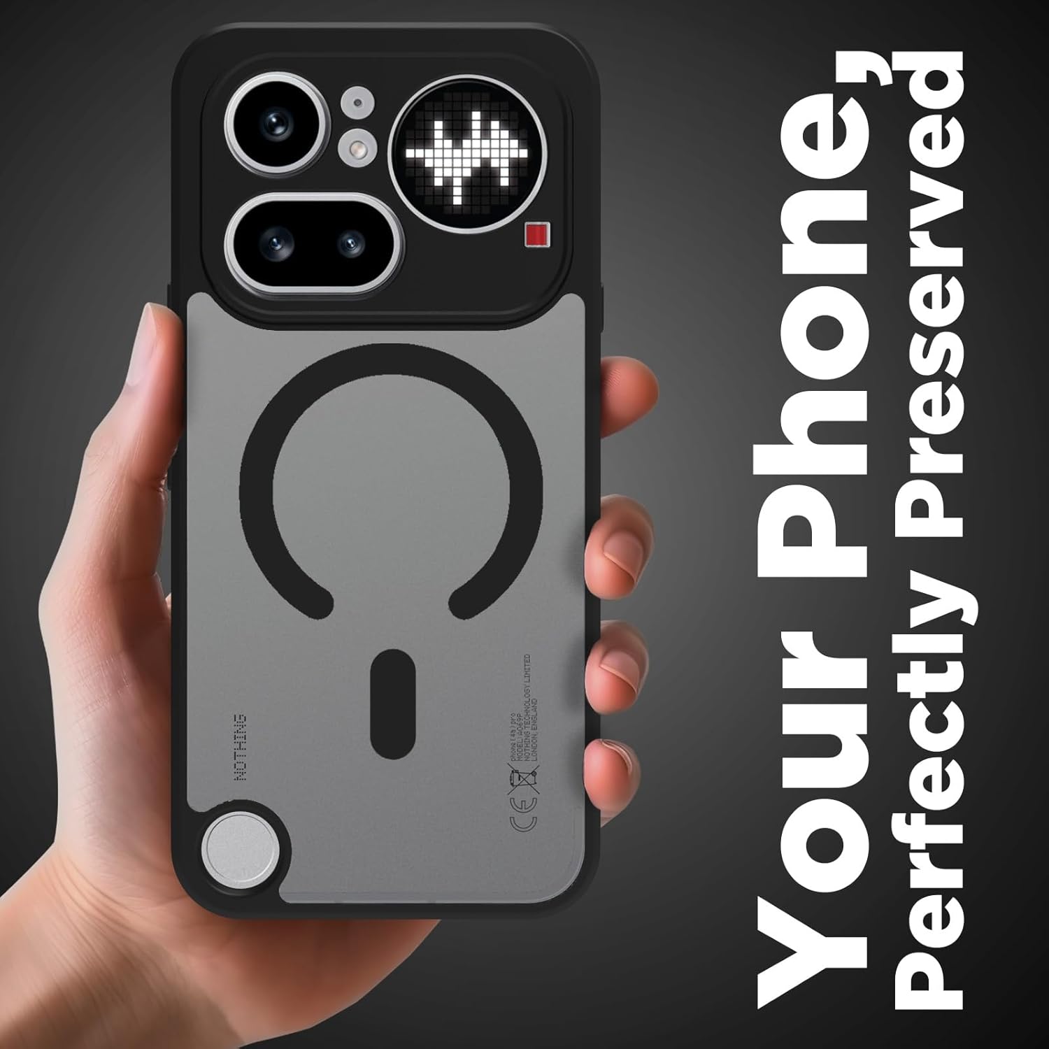 Nothing Phone 4a Pro 5G Back Cover Case | Sleek Hybrid - Matte Black Magnetic