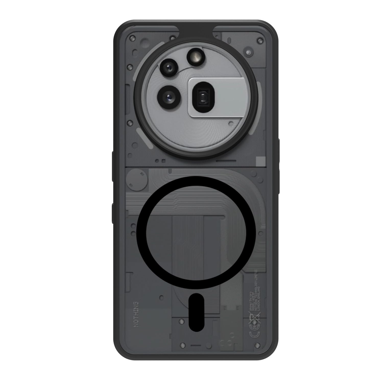 Nothing Phone 3a Pro Back Cover Case | Sleek Hybrid - Matte Black Magnetic
