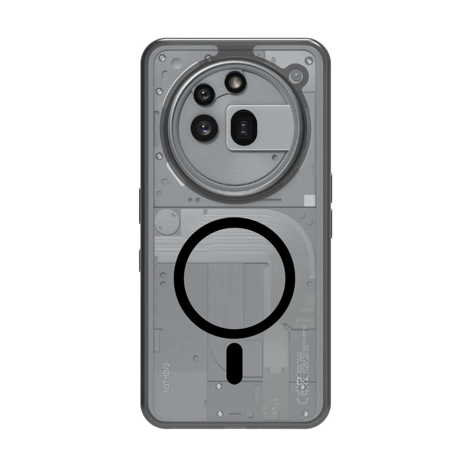 Nothing Phone 3a Pro Back Cover Case | Sleek Hybrid - Matte Black Magnetic