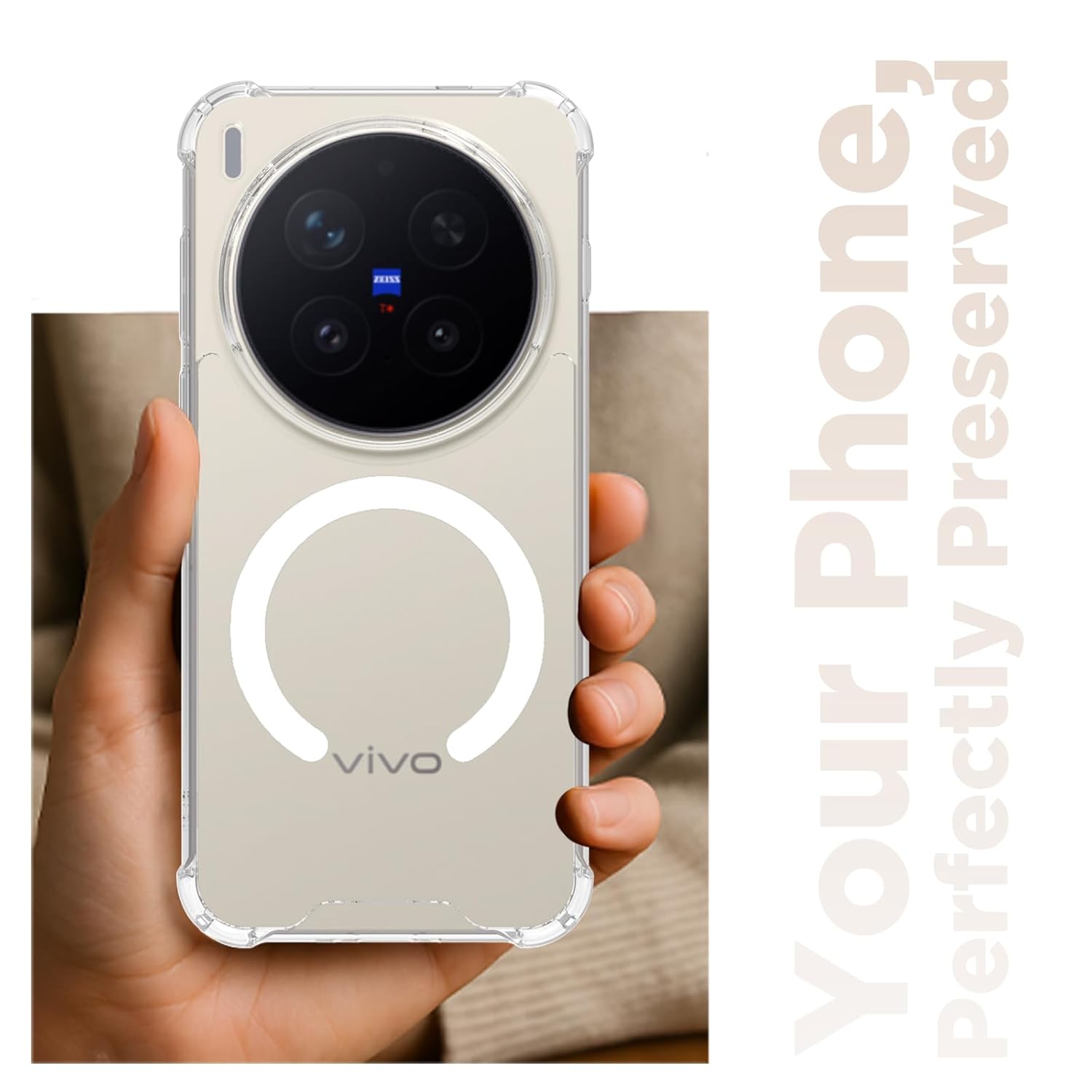 Vivo X300 Pro 5G Back Cover Case | Clear Hybrid - Clear Smoke Magnetic