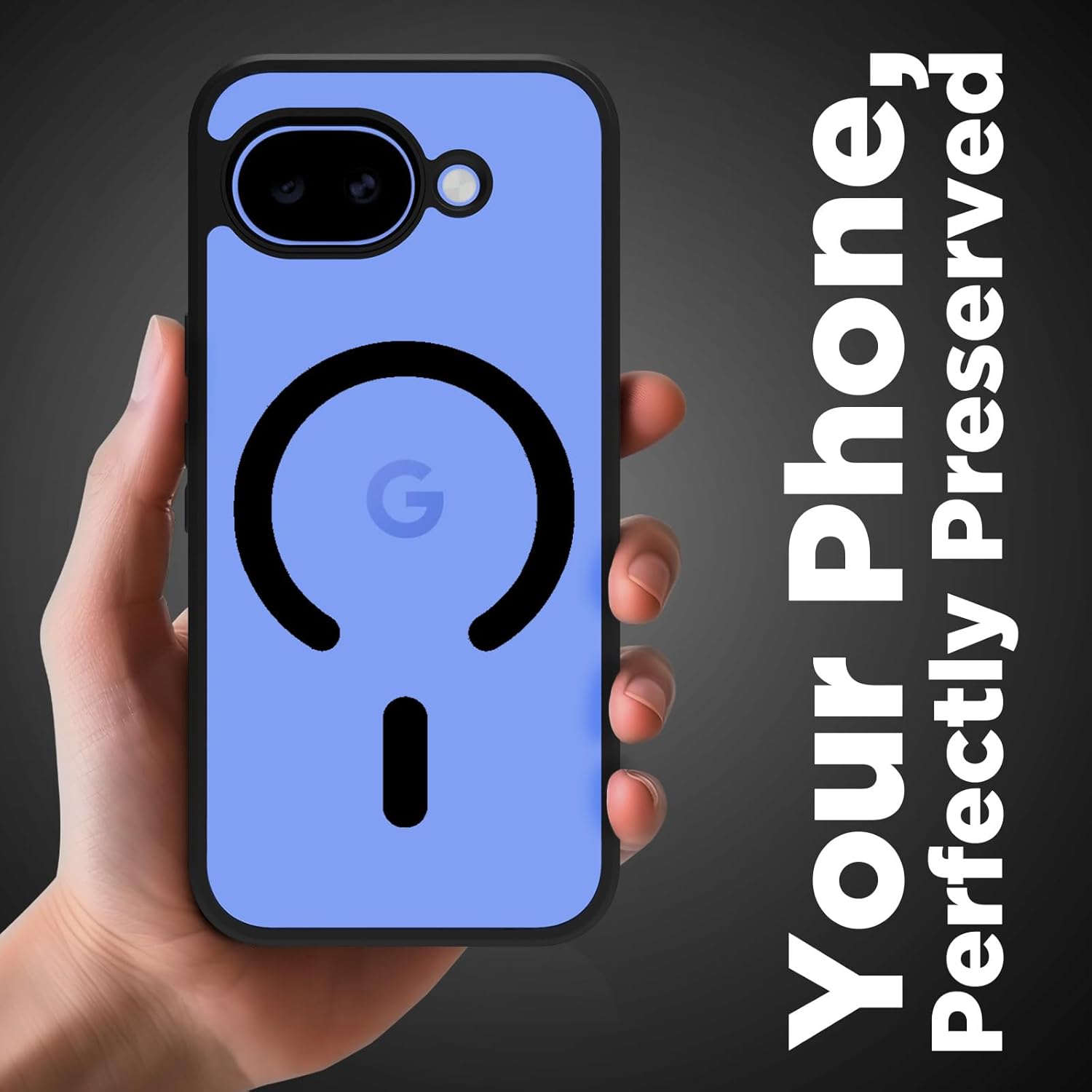 Google Pixel 10a Back Cover Case | Clear Hybrid - Smoke Black Magnetic
