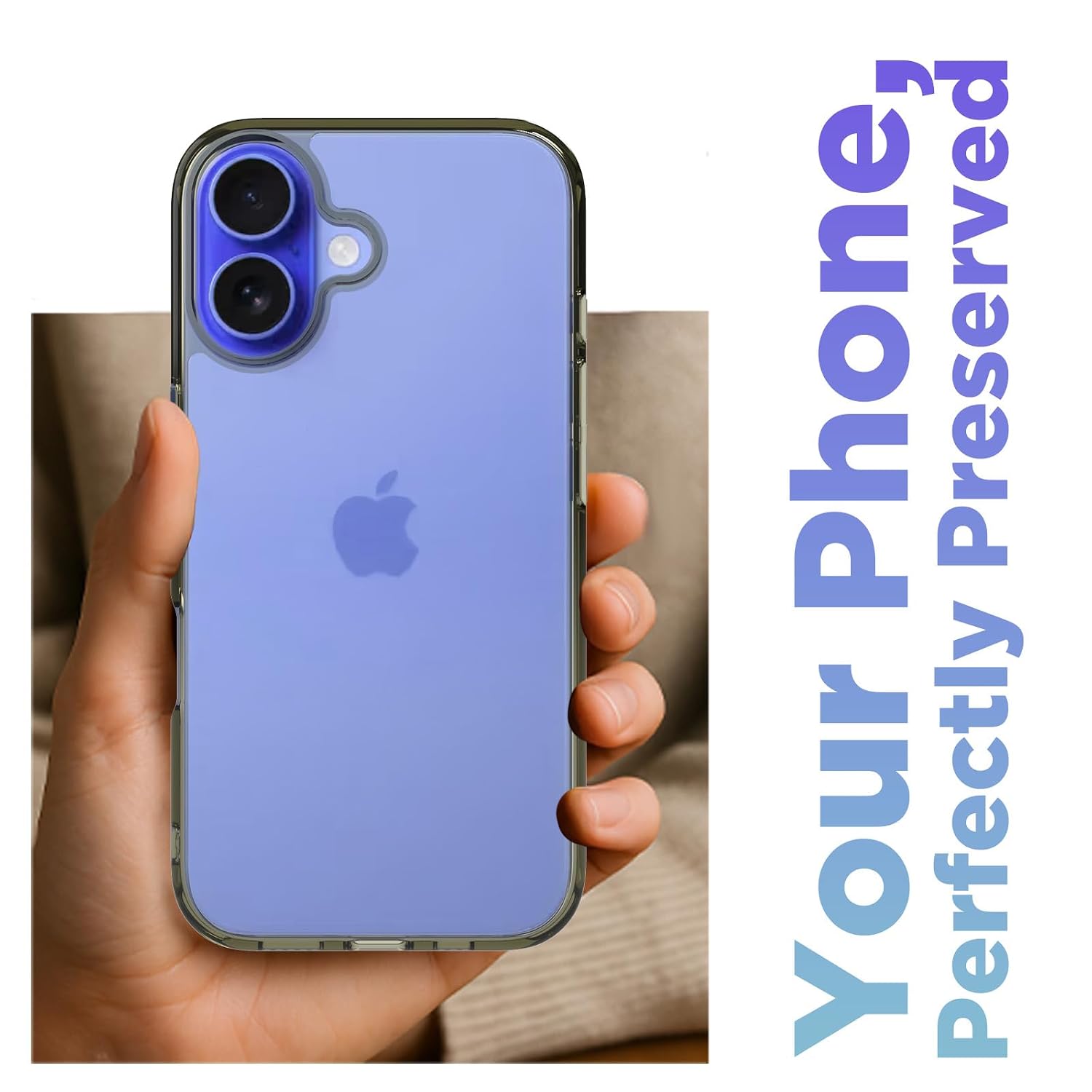 iPhone 16 Back Cover Case | Clear Hybrid - Clear