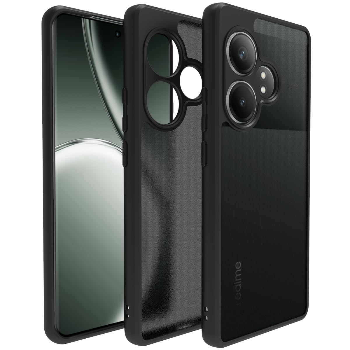 Realme GT 6 / GT 6T 5G Back Cover Case | Sleek Hybrid - Matte Black