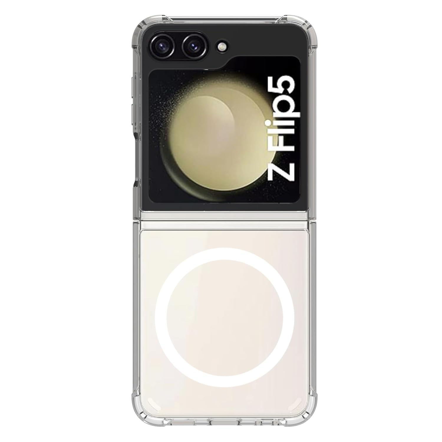 Samsung Galaxy Z Flip 5 Back Cover Case | Clear Hybrid - Clear Magnetic