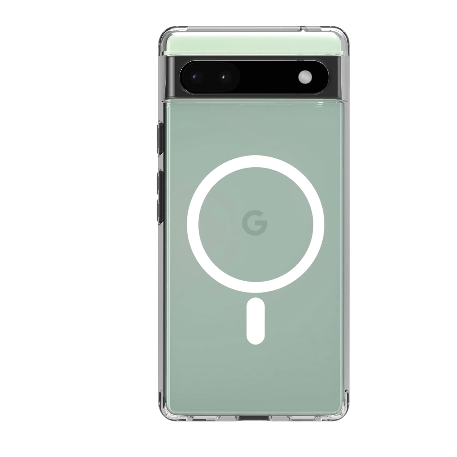 Google Pixel 6A Back Cover Case | Clear Hybrid - Clear Magnetic