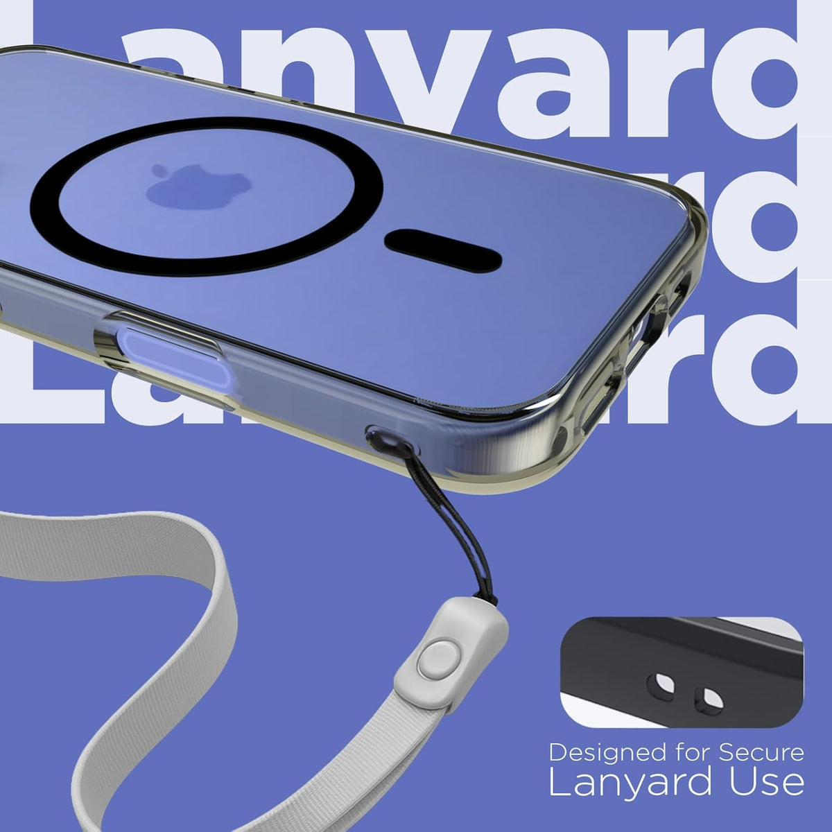 iPhone 16 Plus Back Cover Case | Clear Hybrid - Clear Black Magnetic