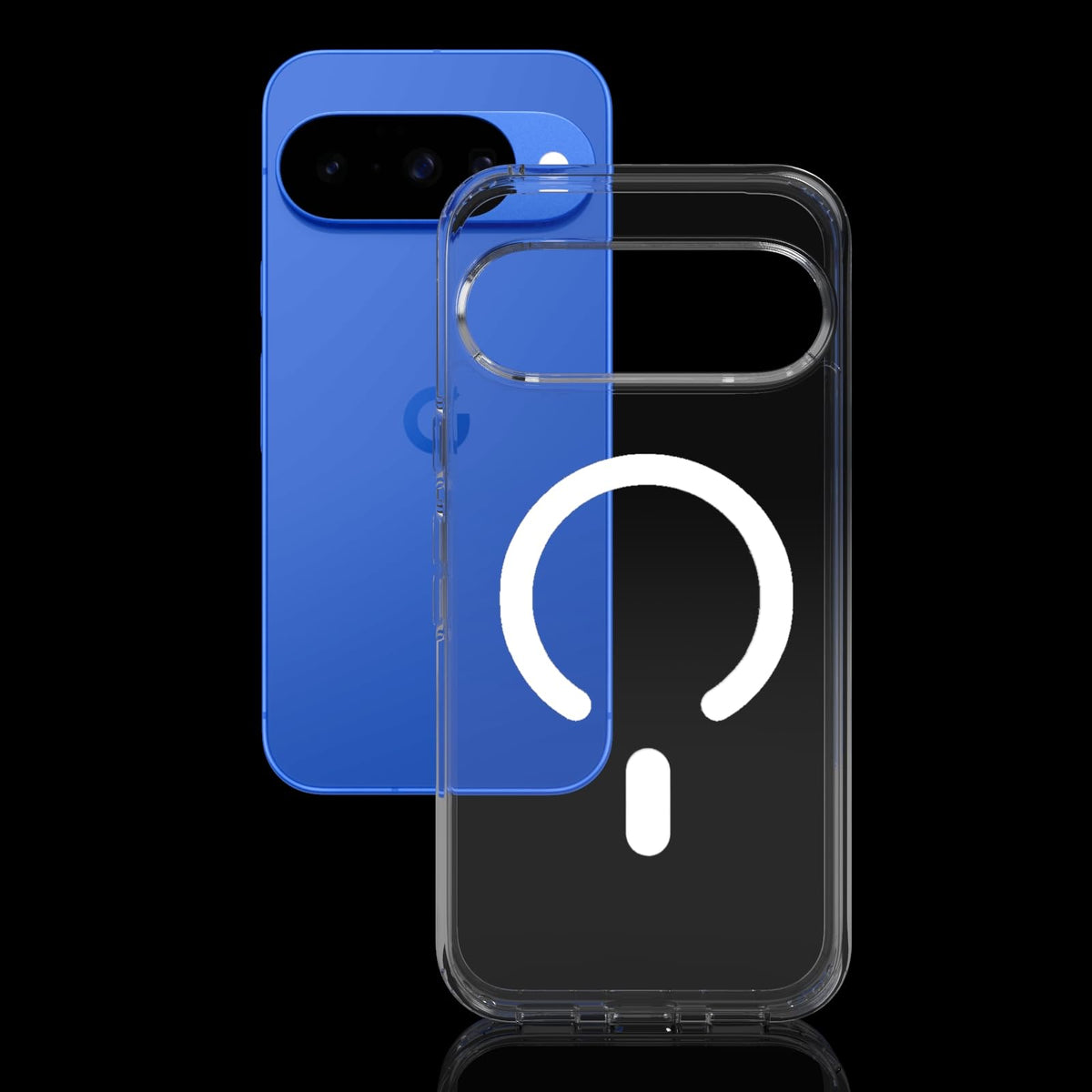 Google Pixel 10 / Pixel 10 Pro Back Cover Case | Clear Hybrid - Clear Smoke Magnetic