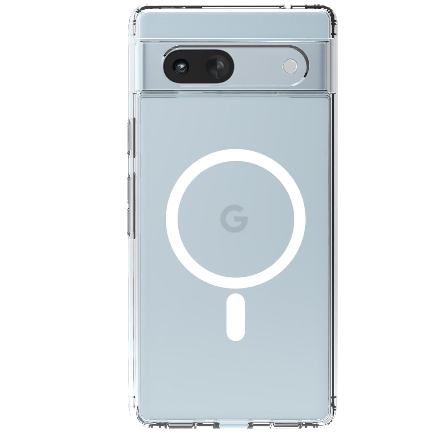 Google Pixel 7A Back Cover Case | Clear Hybrid - Clear Magnetic
