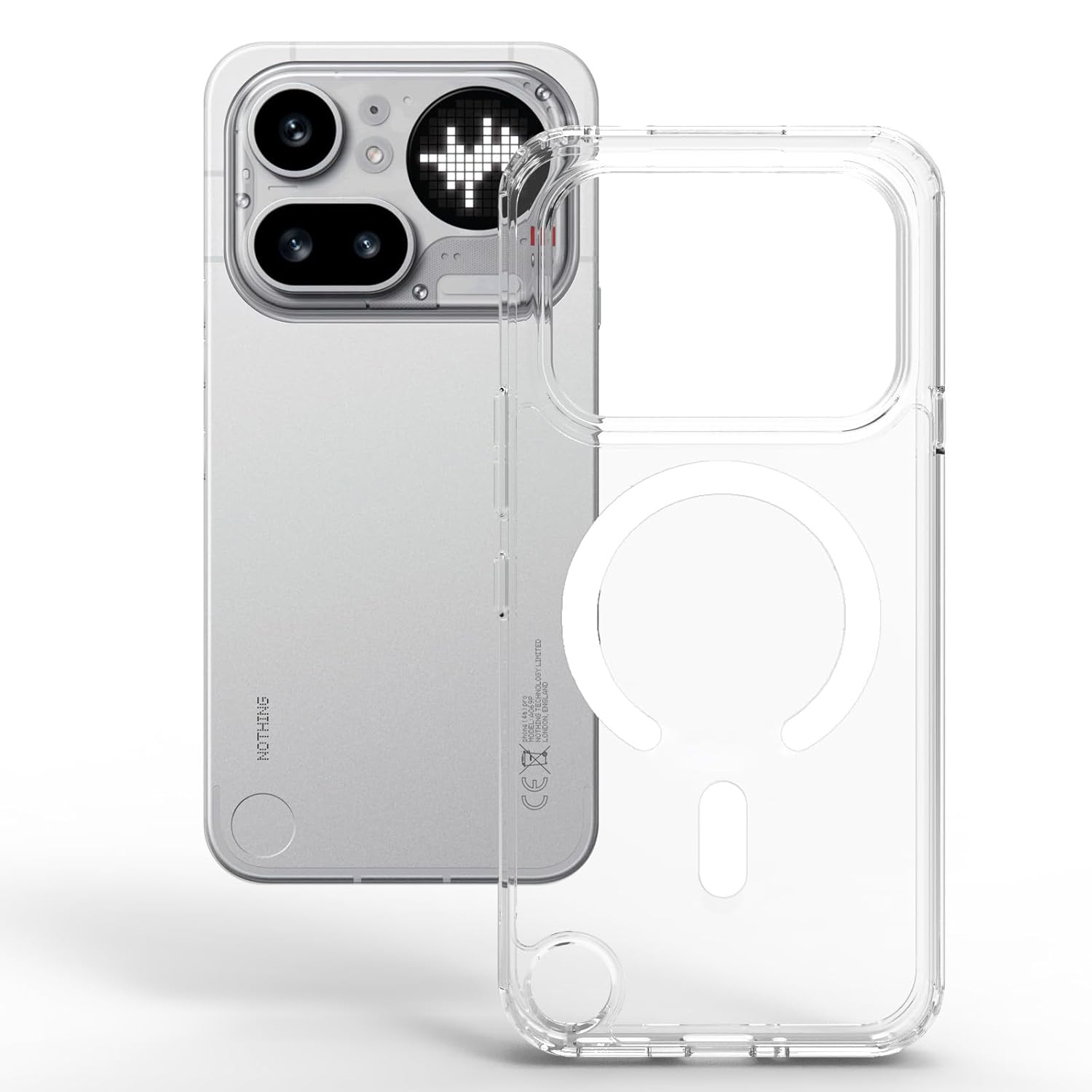 Nothing Phone 4a Pro 5G Back Cover Case | Clear Hybrid - Clear Smoke Magnetic