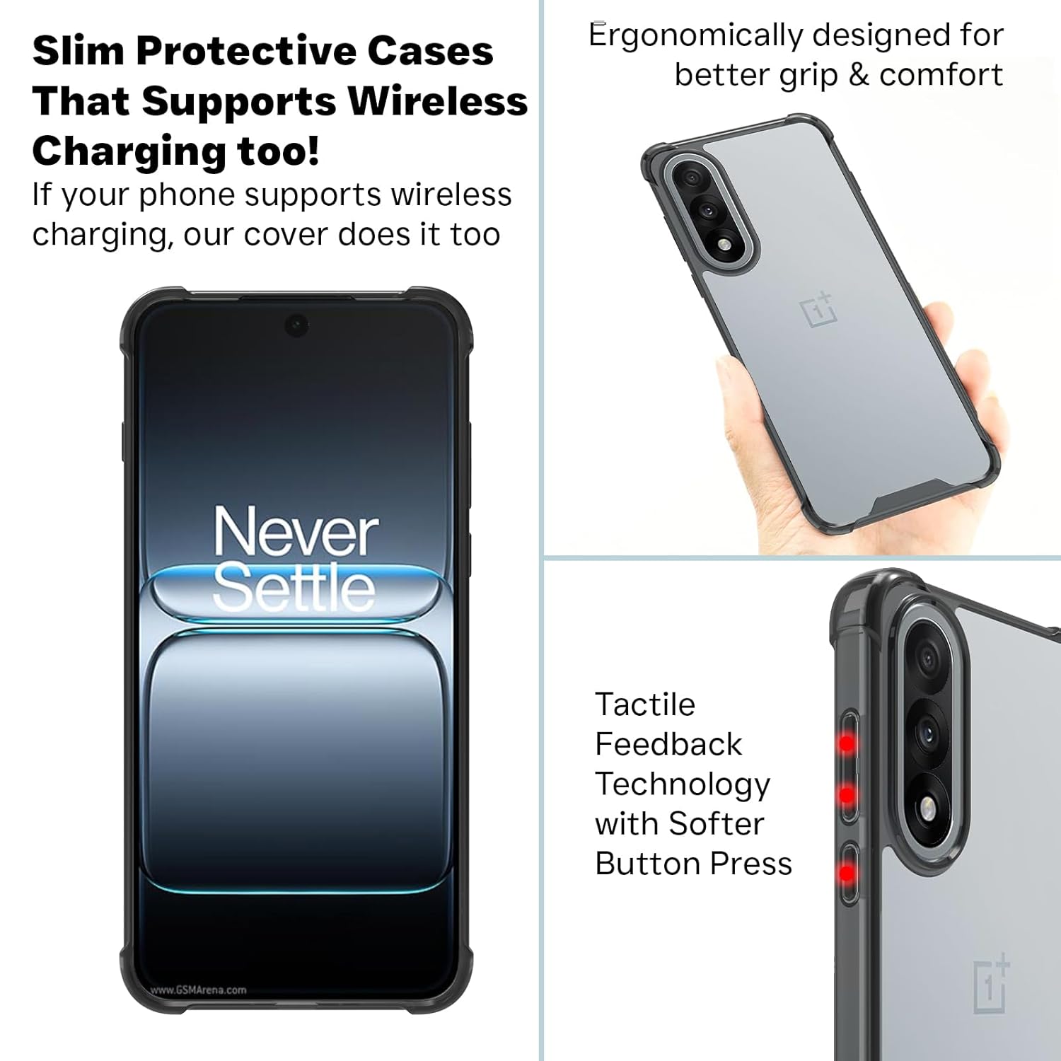 OnePlus Nord 5 5G Back Cover Case | Clear Hybrid - Clear Smoke