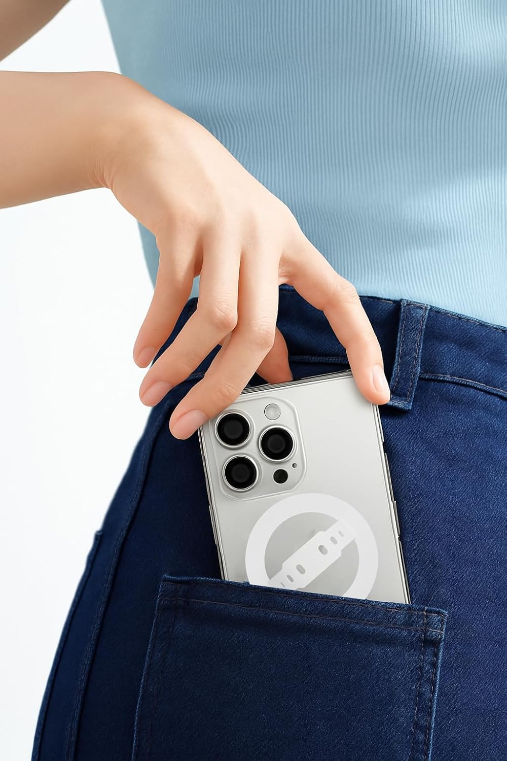 MagSafe Silicone Phone Grip | Magnetic Finger Loop - Silcy White