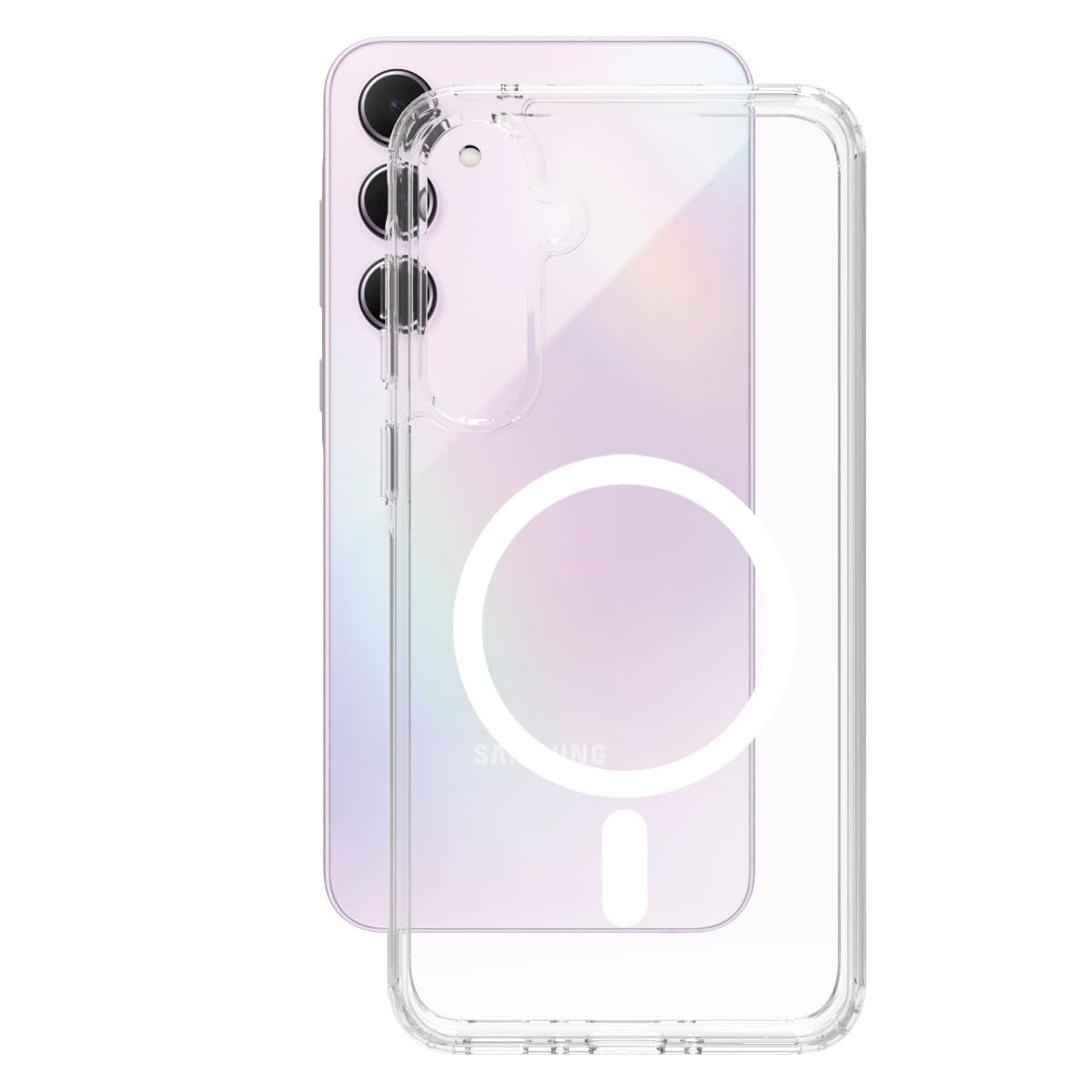 Samsung Galaxy A35 Back Cover Case | Clear Hybrid - Clear Magnetic