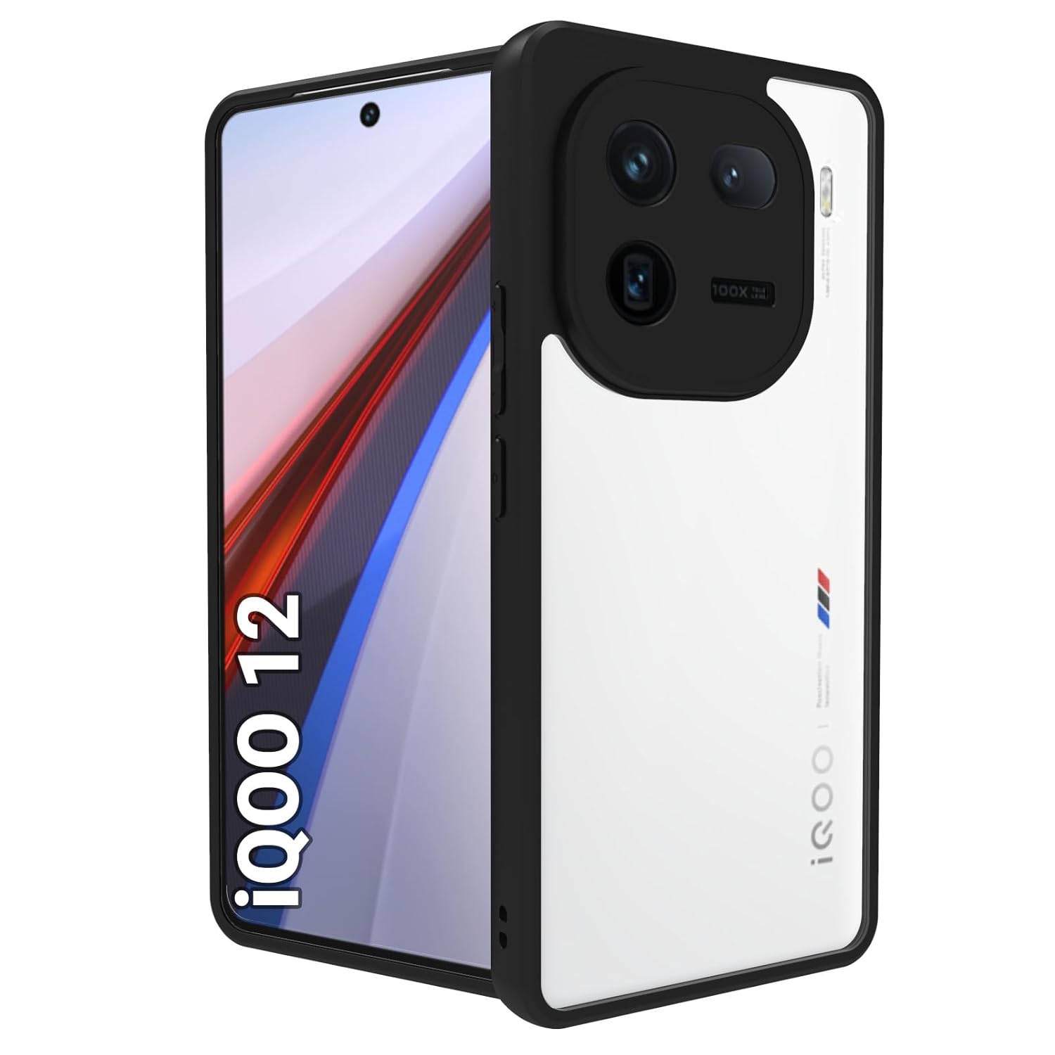 iQOO 12 5G Back Cover Case | Sleek Hybrid - Clear