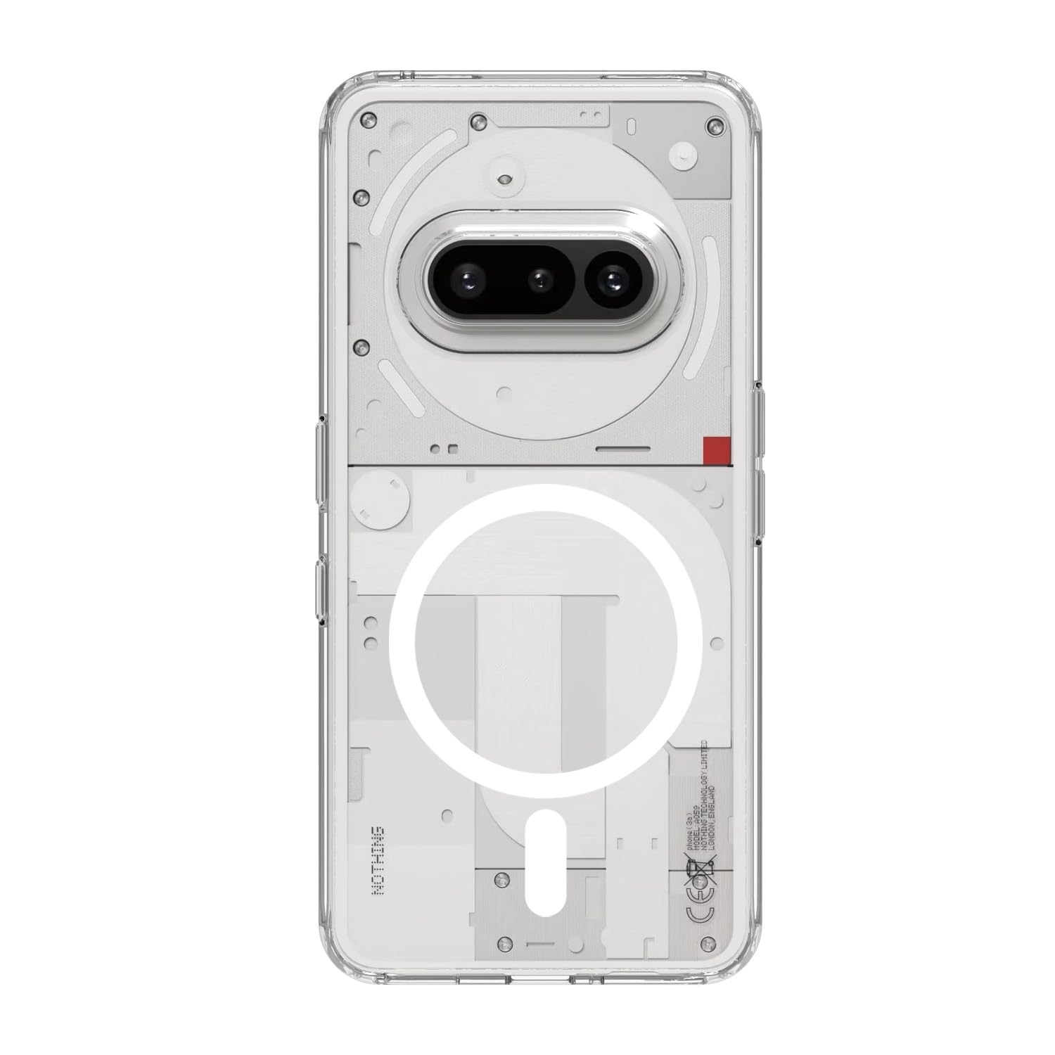 Nothing Phone 3a Back Cover Case | Clear Hybrid - Clear Magnetic
