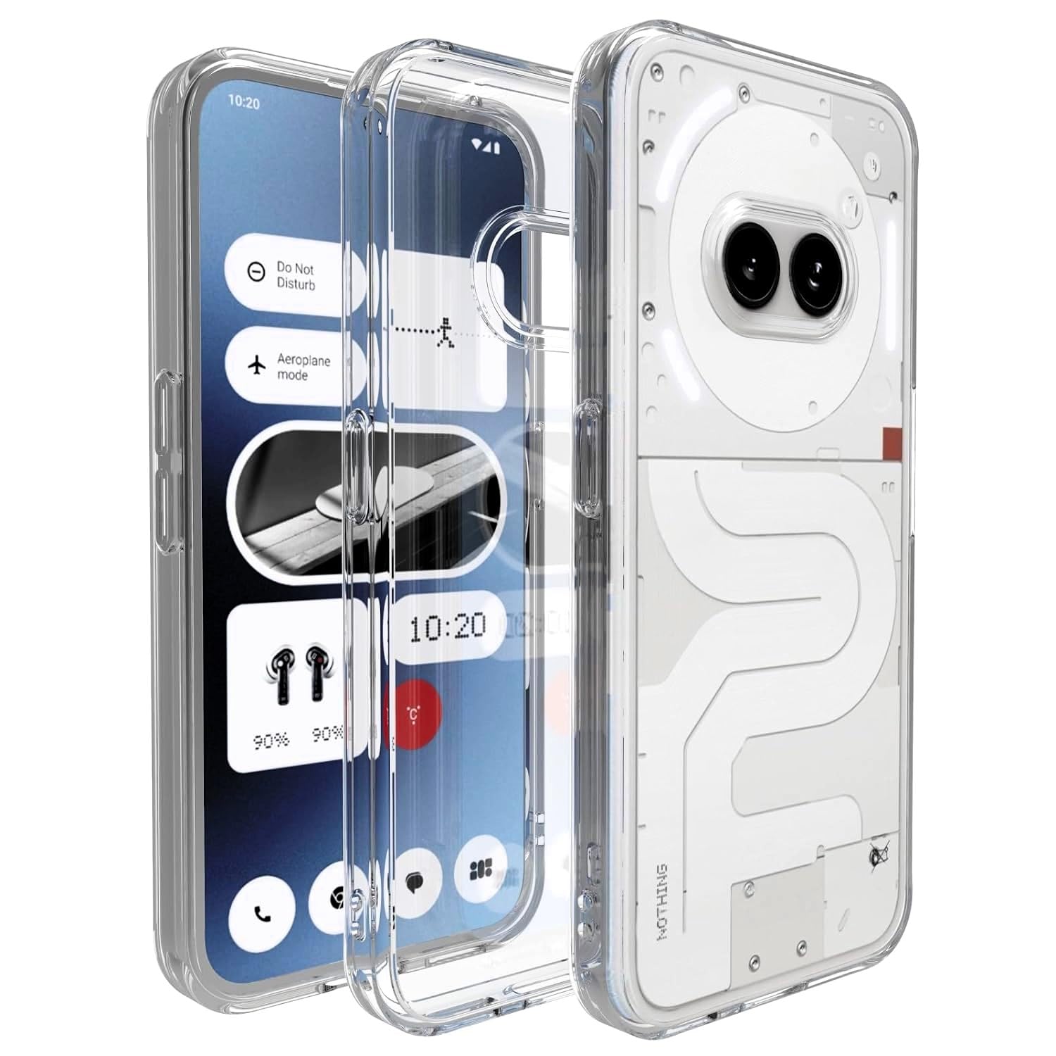 Nothing Phone 2A / Phone 2A Plus Back Cover Case | Clear Hybrid - Clear