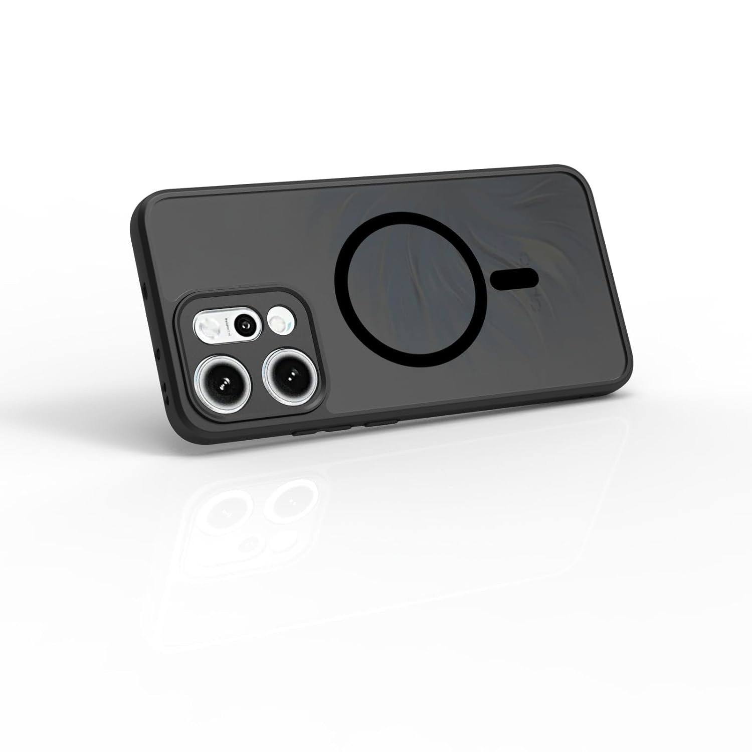 Oppo Reno 14 Pro Back Cover Case | Sleek Hybrid - Matte Black Magnetic