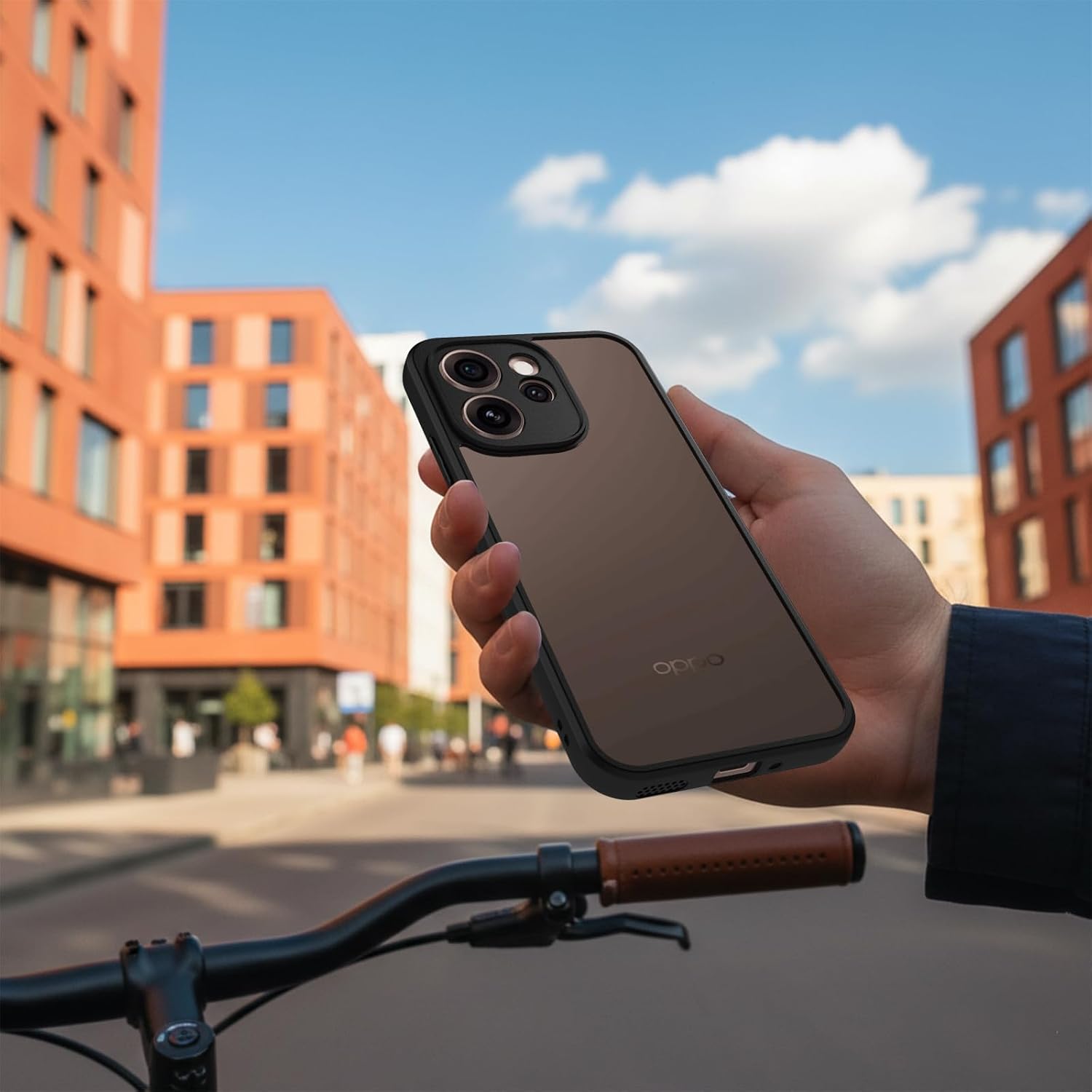 Oppo Reno15 Pro Back Cover Case | Sleek Hybrid - Clear Black