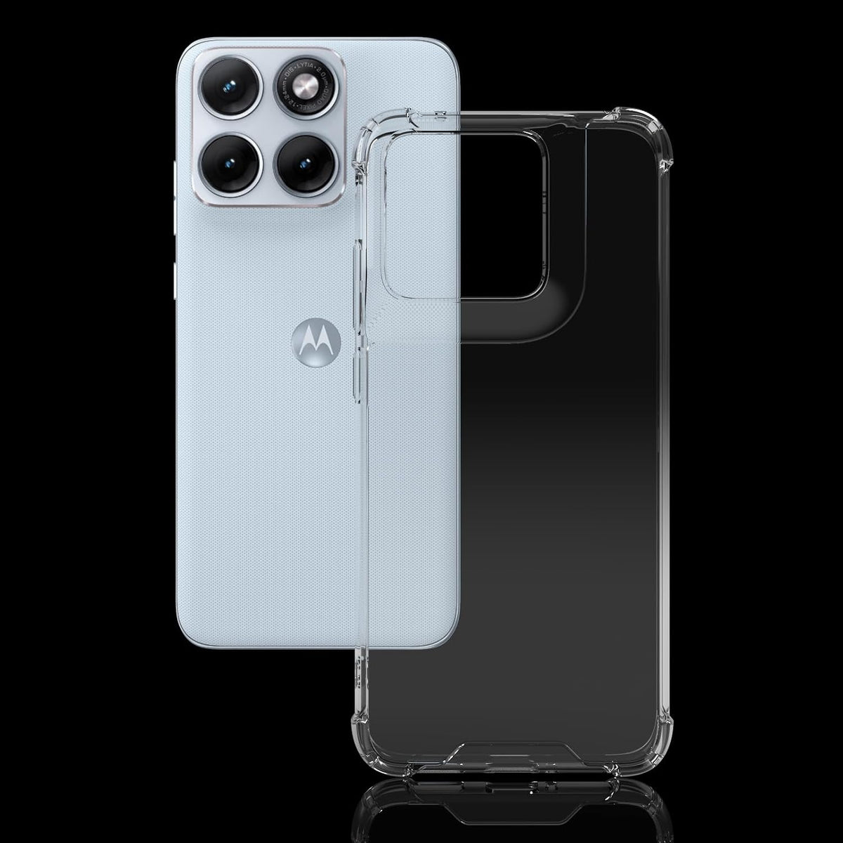 Motorola Edge 70 Fusion Back Cover Case | Clear Hybrid - Clear Smoke