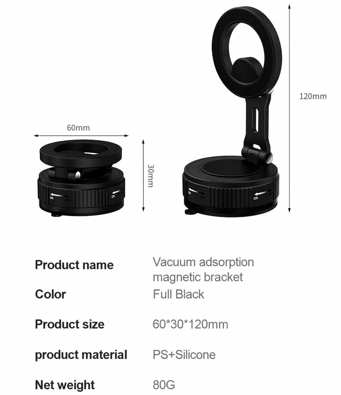 Magnetic Phone Mount | AstroNova- Black Grey