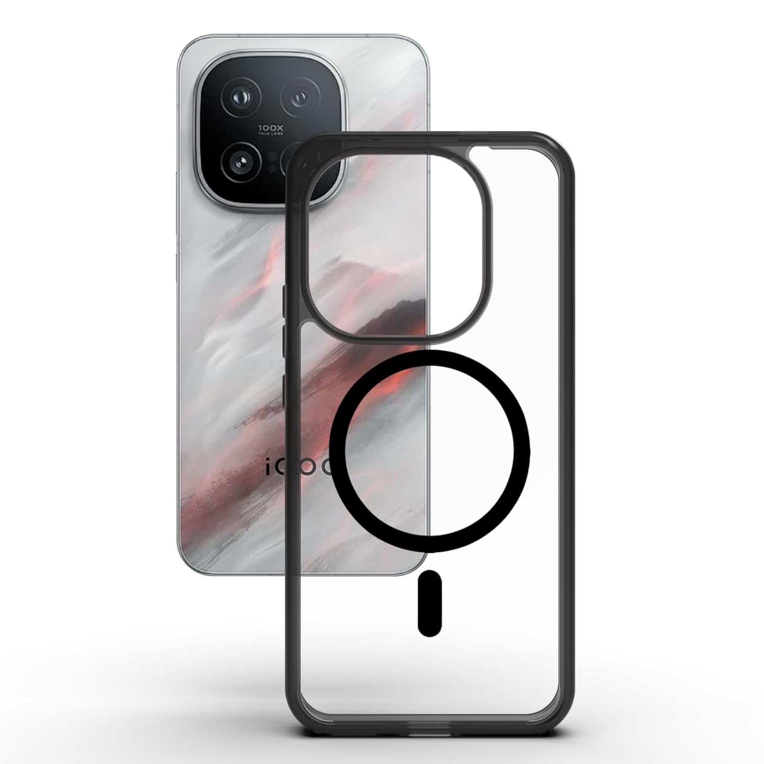 iQOO 15 5G Back Cover Case | Sleek Hybrid - Clear Magnetic